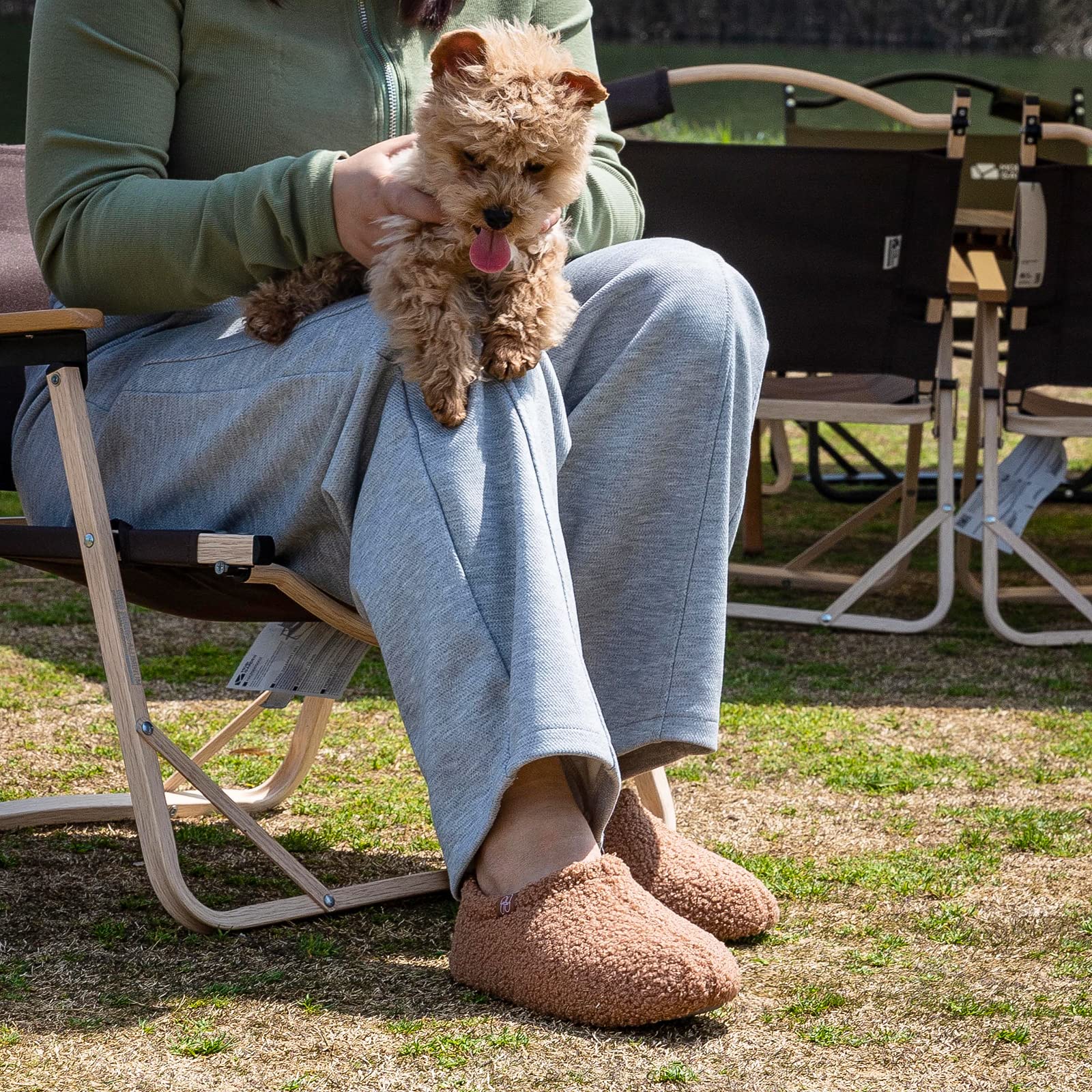 Women's Fluffy Comfy Indoor Slippers - Memory Foam Knit Mules, Leopard Print (Size 4 US)
