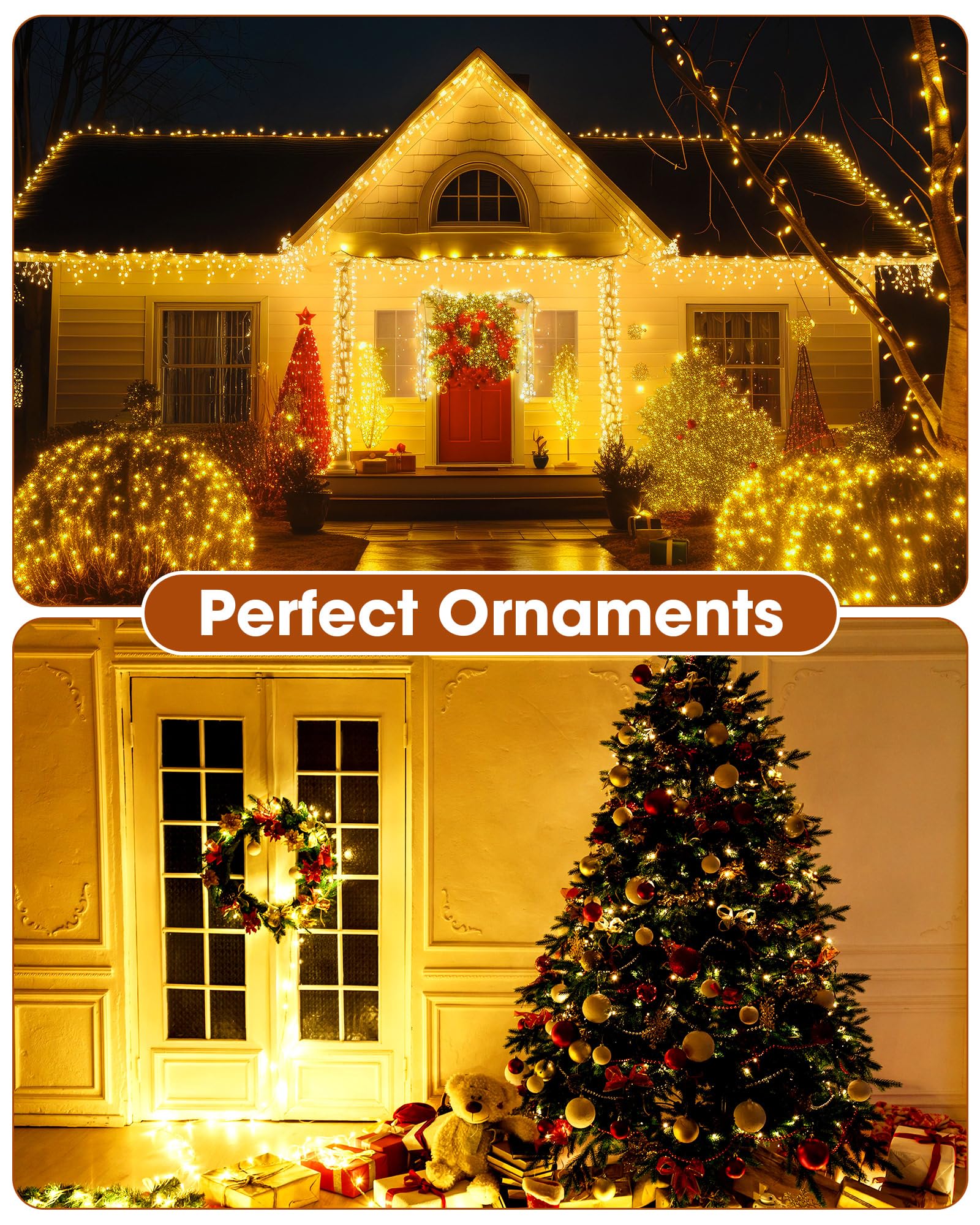 Riakrum Lot de 50 guirlandes lumineuses à 50 LED de 5 m, fonctionnant à piles, étanches, petites guirlandes lumineuses à DEL scintillantes pour pot étoilé pour bricolage, fête d'anniversaire, cadeaux