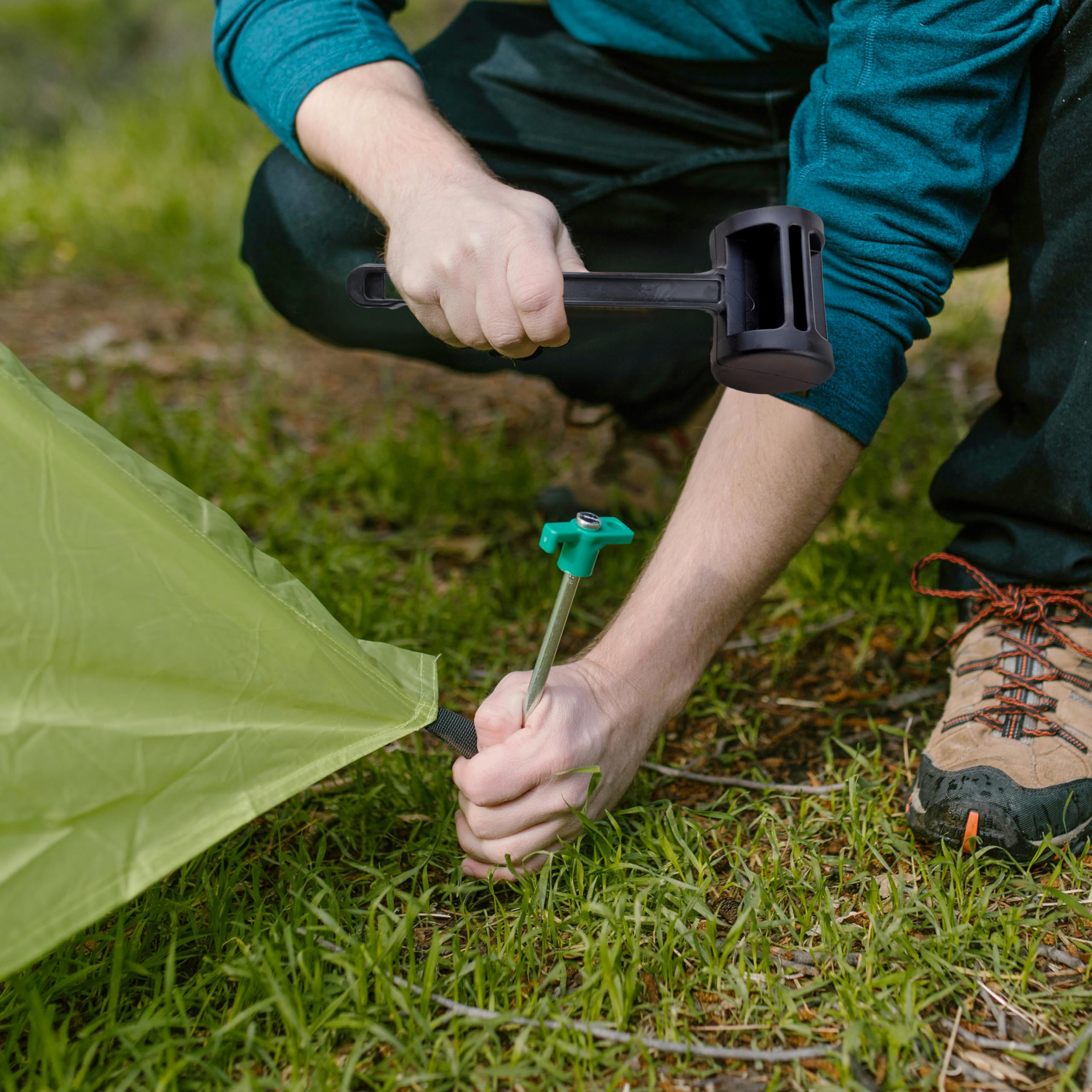 Marteau de camping de qualité supérieure - Marteau robuste, léger et fiable pour la construction de tente et une utilisation en plein air, accessoire de camping idéal pour les amateurs de camping et