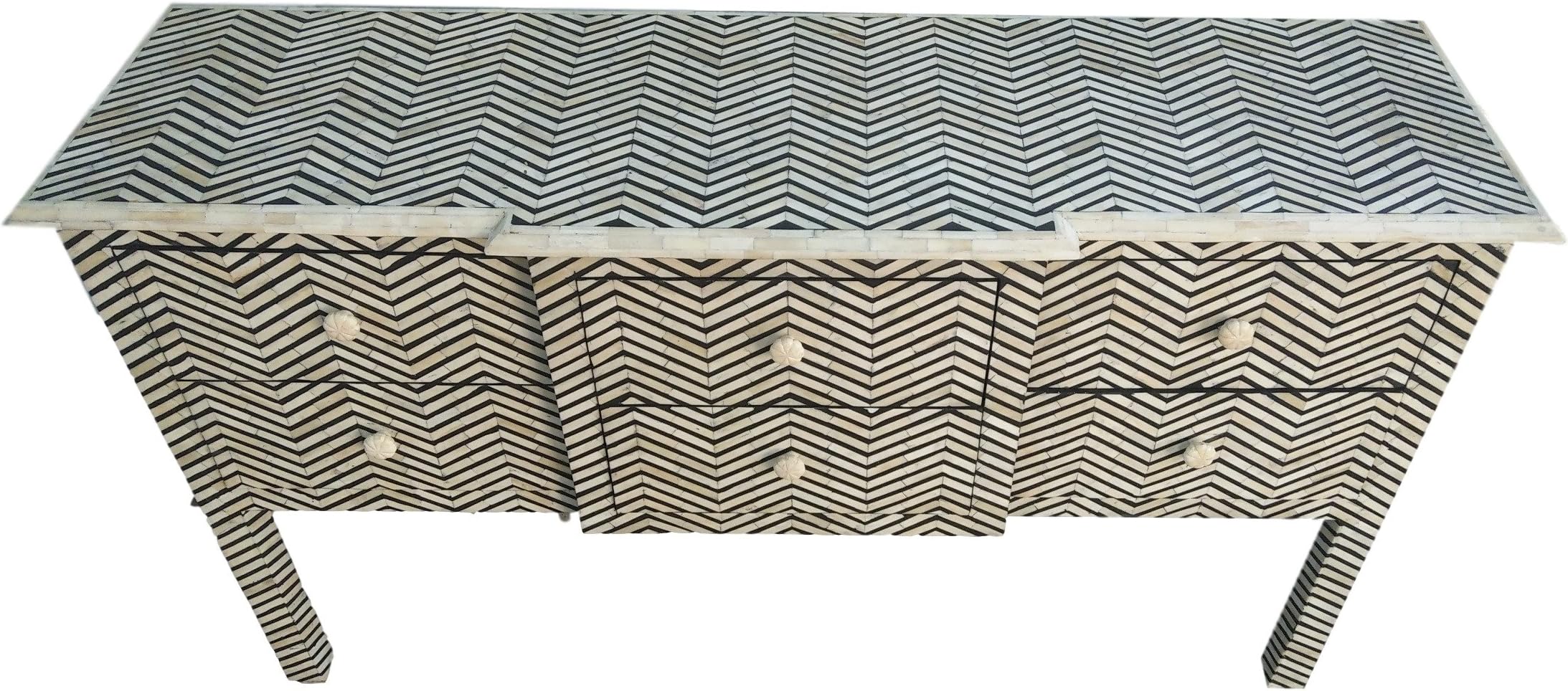 Bone Inlay Furniture - Modern Console Striped Table