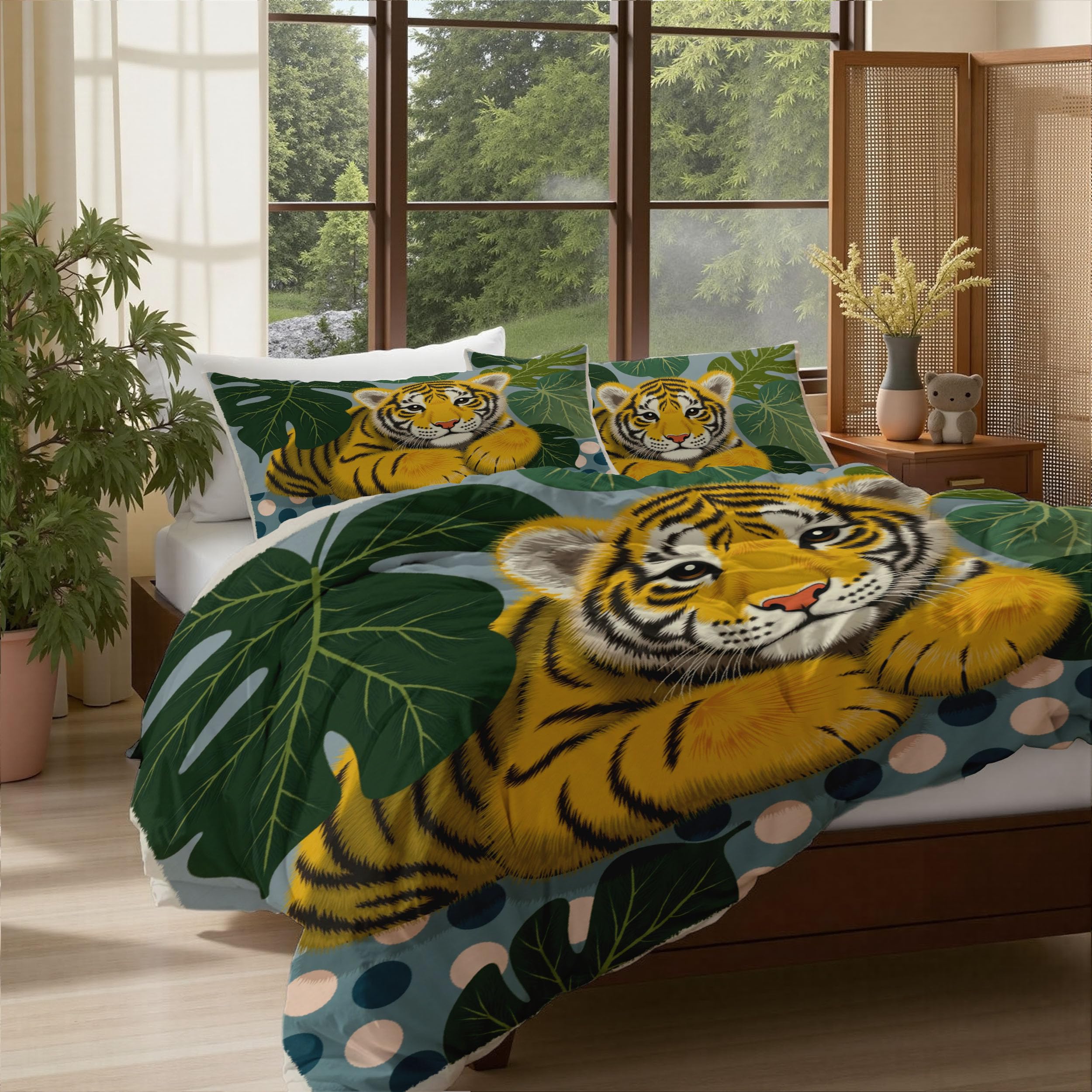 Parure de lit 140x200cm anti-froissure lavable en machine facile
