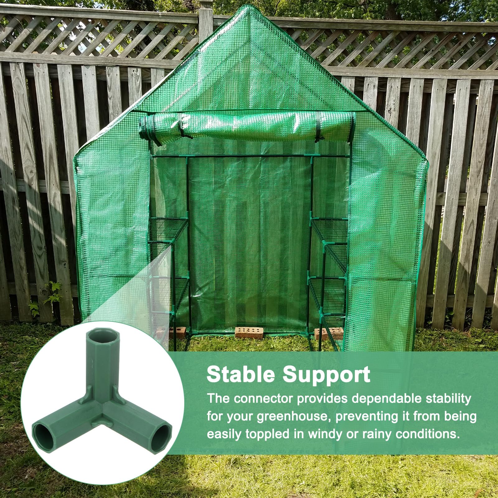 M METERXITY 4 Pcs 16mm Greenhouse Frame Building Connectors - Image 4