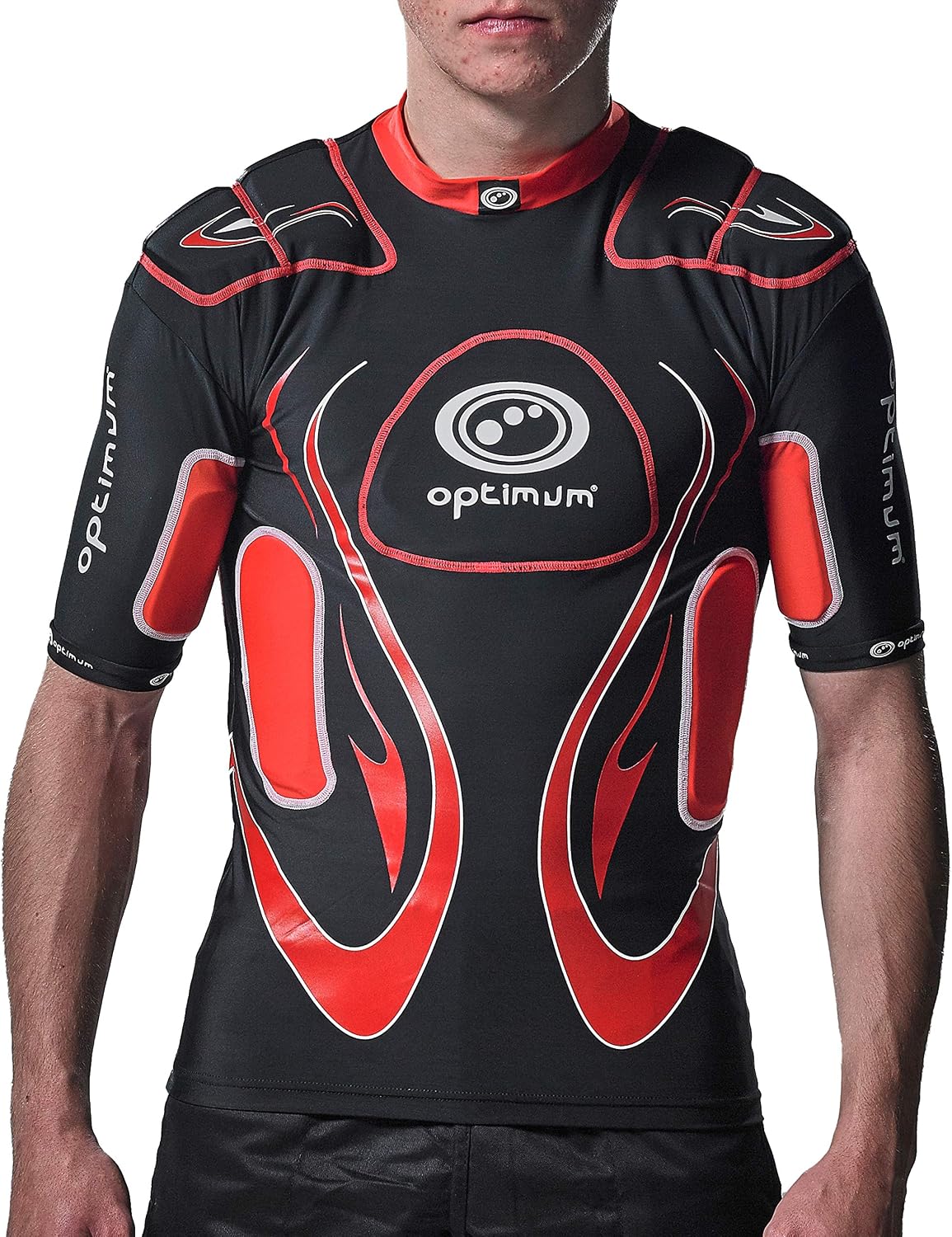 Optimum Inferno Rugby Shoulder Pads, Rugby Approved Protective Top for Adults & Kids, Lightweight EVA Padding, Unisex Fit - Image 3