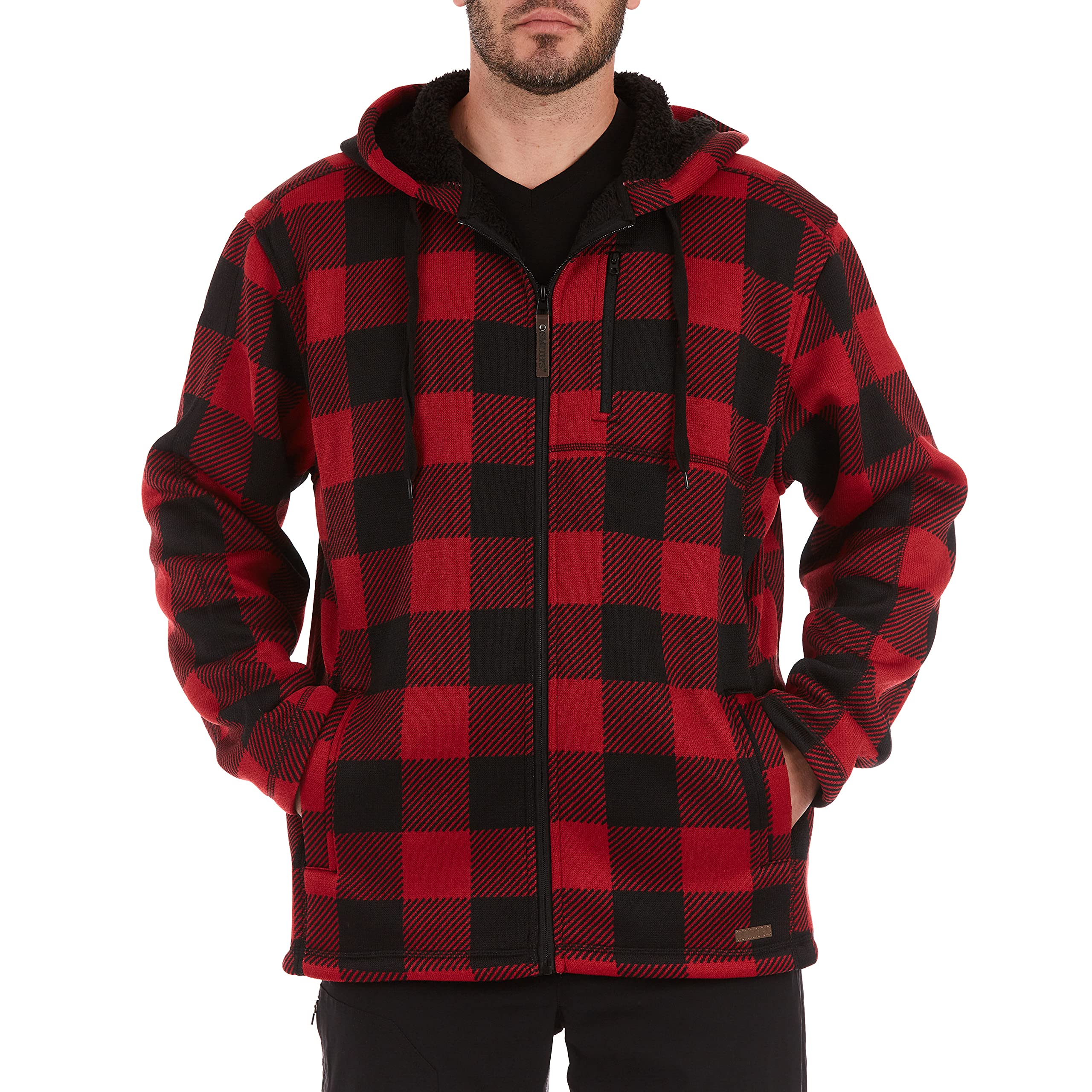 Smith's Workwear Men's Buffalo Sweater Fleece Hooded Jacket