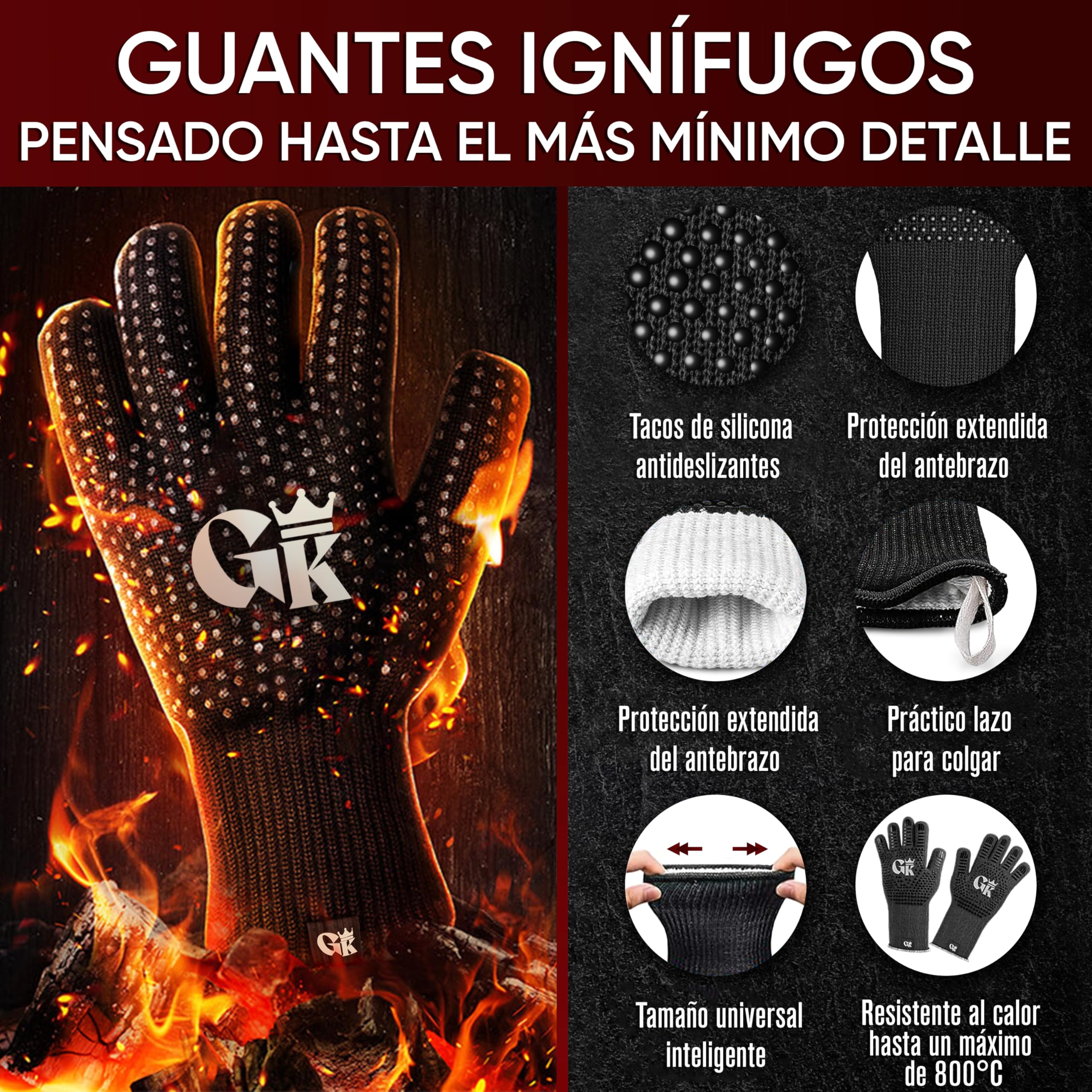 GUSSKÖNIG Wok de Hierro Fundido – sarten wok de 36 cm para Gas, Inducción, Vitrocerámica, Horno y Fogata – Incluye Limpiador de Anillo de Acero, Guantes para Grill y Recetario–Alternativa a Wok Tefal