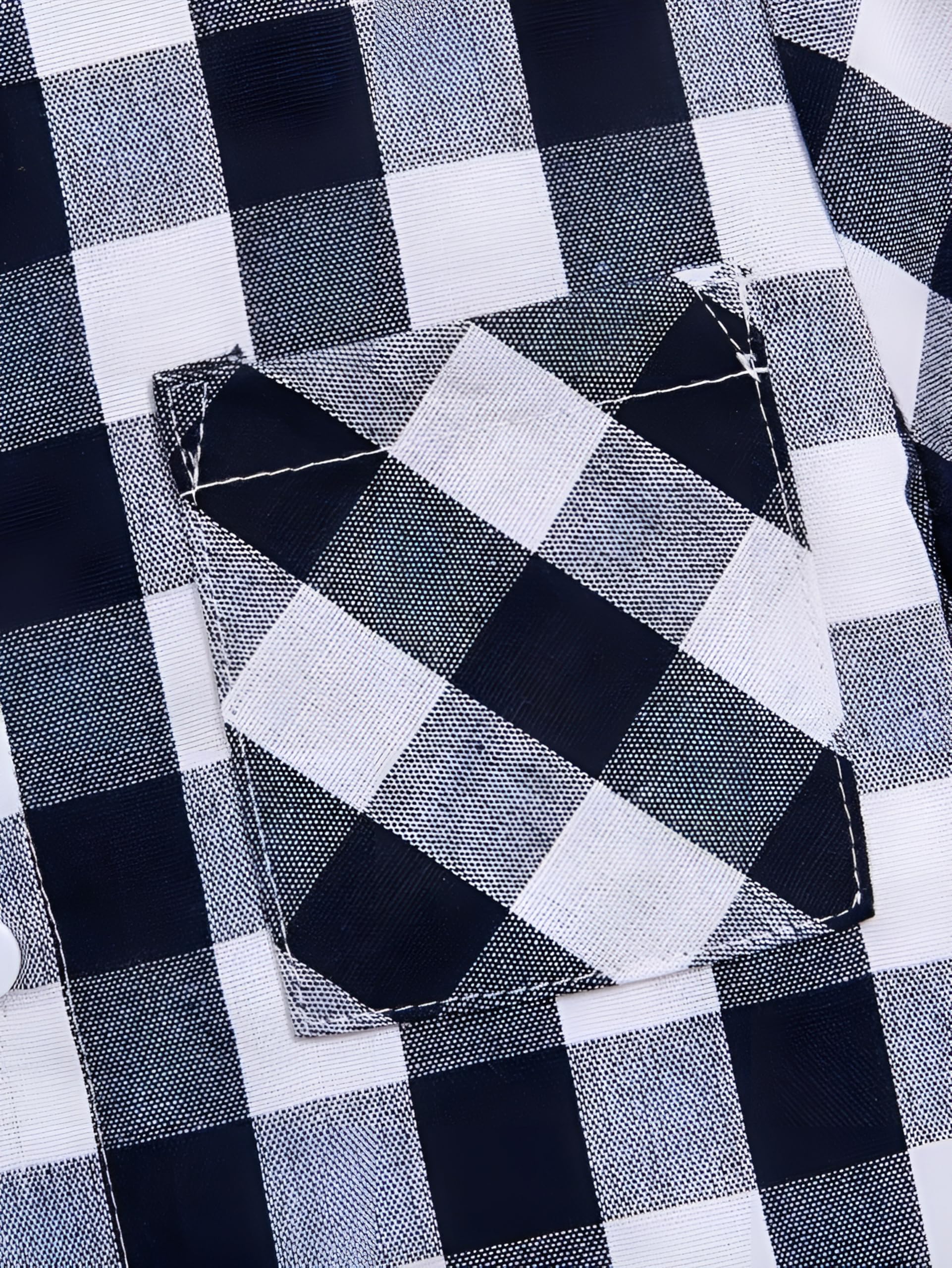 Boys Short Sleeve Button-Down Shirts, Car Print and Buffalo Check Pattern, 2-Pack, Blue and Black 4