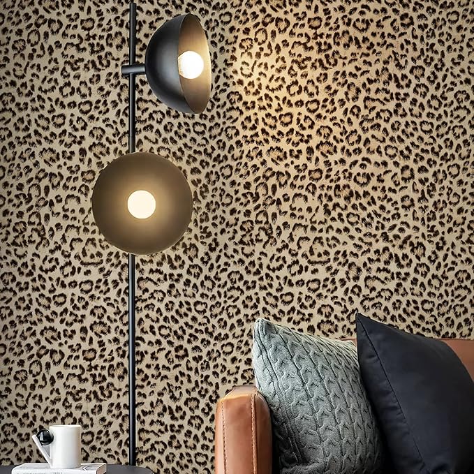 Leopard Print Peel and Stick Wallpaper | Yellow Cheetah Contact Paper
