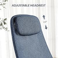 Vista 5 de EUREKA ERGONOMIC Skylar-Lite - Silla de oficina de malla azul, silla de escritorio ergonómica con reposacabezas ajustable, sillas de escritorio