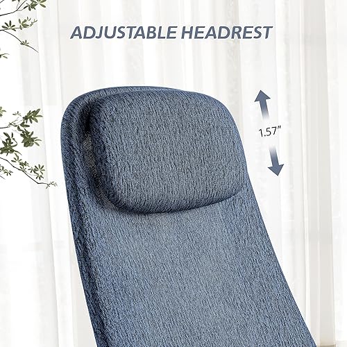 Miniatura 6 de EUREKA ERGONOMIC Skylar-Lite - Silla de oficina de malla azul, silla de escritorio ergonómica con reposacabezas ajustable, sillas de escritorio de