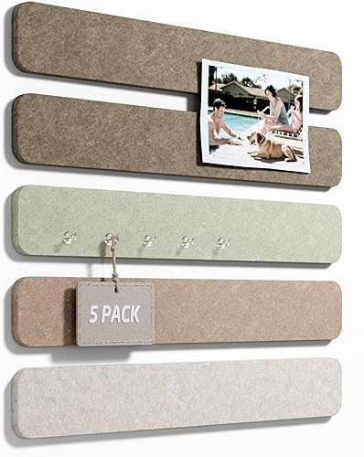 Vista 18 de Fluxynara 6 piezas de decoración de pared con flores de margaritas de fieltro, tablero de anuncios de margaritas para guardería y habitación de Rosa