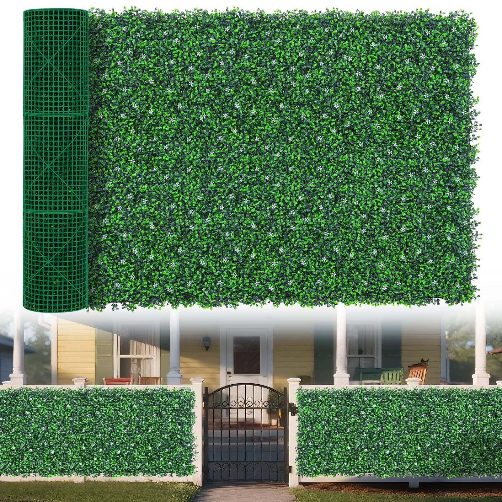 Photo 1 of Yangrass Fake Boxwood Grass Wall Roll 48"x140" (47 sqft)