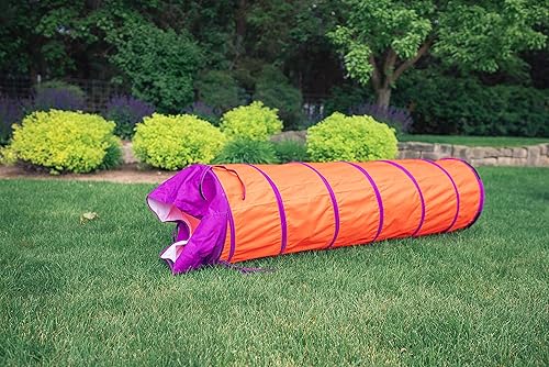 Miniatura 9 de Pacific Play Tents 20509 Túnel Institucional, 6' x 19" Diámetro - NaranjaPúrpura