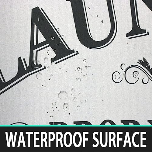 Miniatura 4 de Mosytuky Alfombra de lavandería de 20 x 59 pulgadas, antideslizante, para decoración de lavandería, tapete lavable para baño, pasillo, cocina,