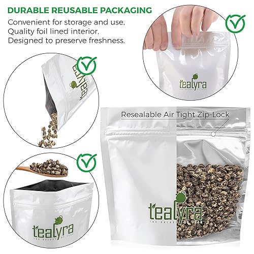 Miniatura 8 de Tealyra - Imperial Jasmine Dragon Pearls - Té verde de hojas sueltas - Té verde jazmín con agradable aroma y efecto tónico 399oz 4 onzas