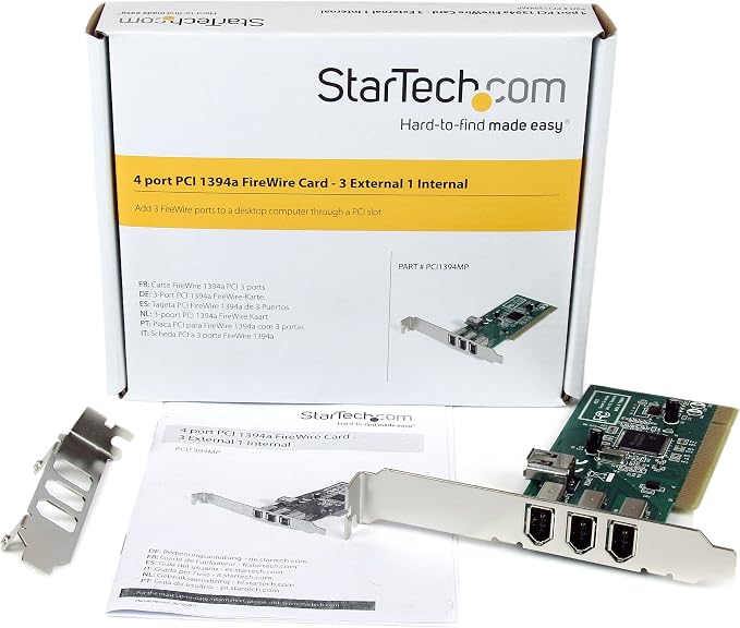 Tarjeta adaptadora PCI FireWire 4 puertos StarTech miniatura 6