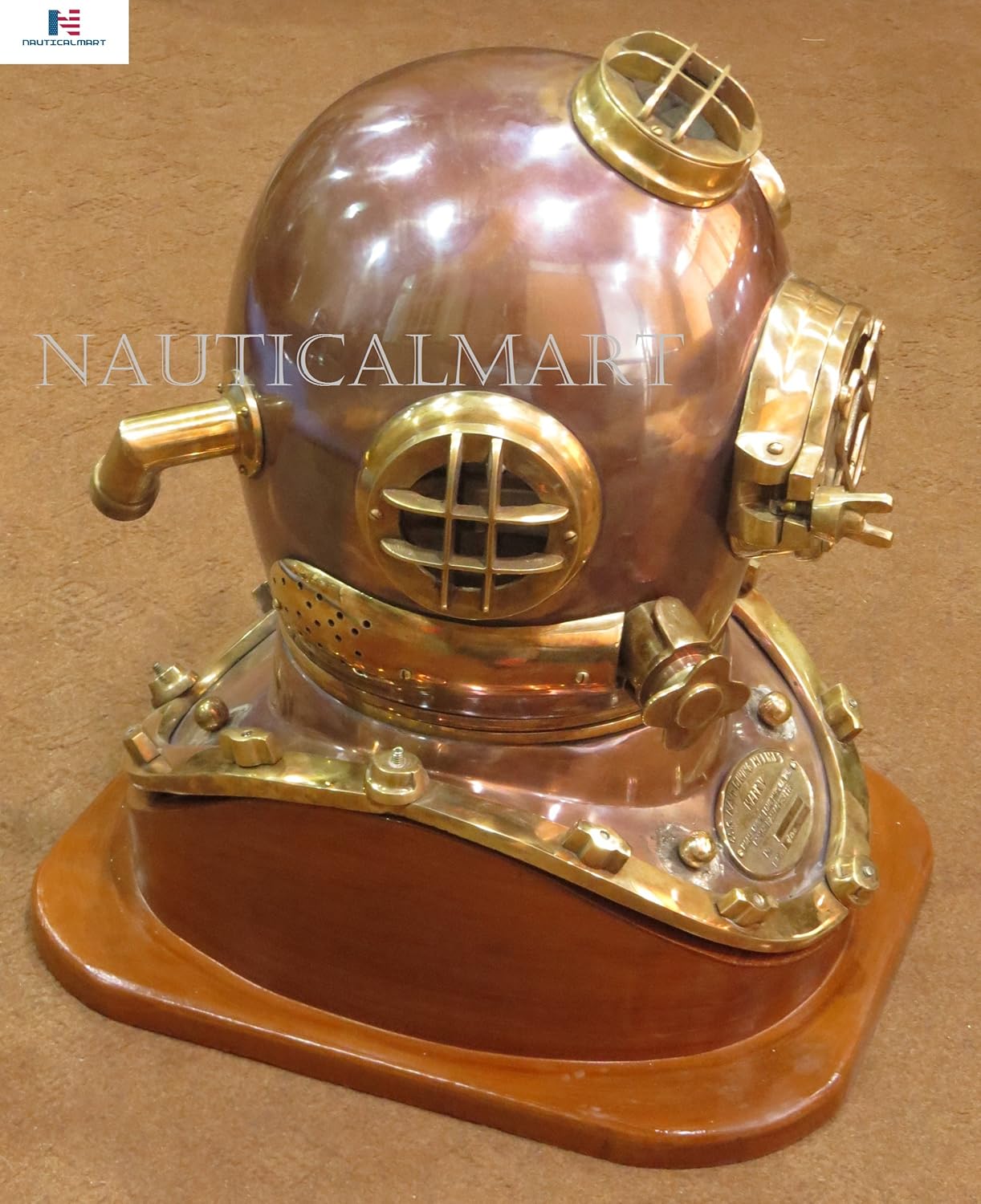 NauticalMart Morse US Navy Mark V Diving Divers Helmet Antique 18'' Diver's Collection