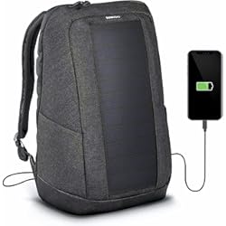 Cargador Con Panel Solar Para Celulares Sunnybag Iconic Mochila Solar con Panel Solar Integrado de 7 vatios | Conexión USB | Compartimento para portátil de 17 Pulgadas | 20 litros | Tejido Reciclado Repelente al Agua | Grafito