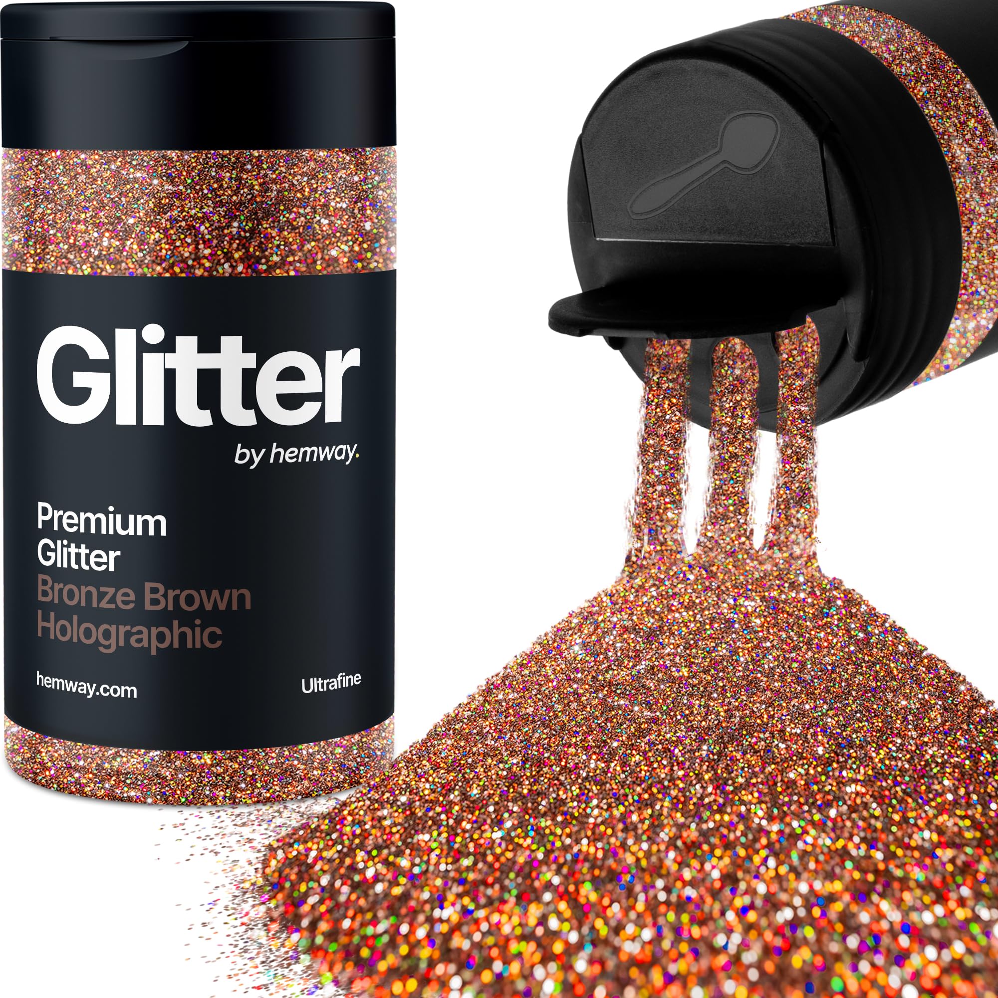 Champagne Gold Glitter Shaker, 130g Ultrafine Glitter, Crafts 1/128" Metallic Flake Champagne Gold Sequins, Resin & Epoxy Crafts, Decorating, Halloween, Christmas Nail, Face, Hemway — view 270