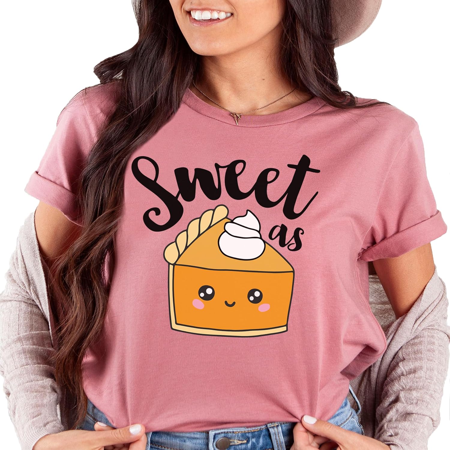 Sweet as Pumpkin Pie Fall Shirts and Bodysuits for Adults and Infant Baby and Toddler Girls and Boys