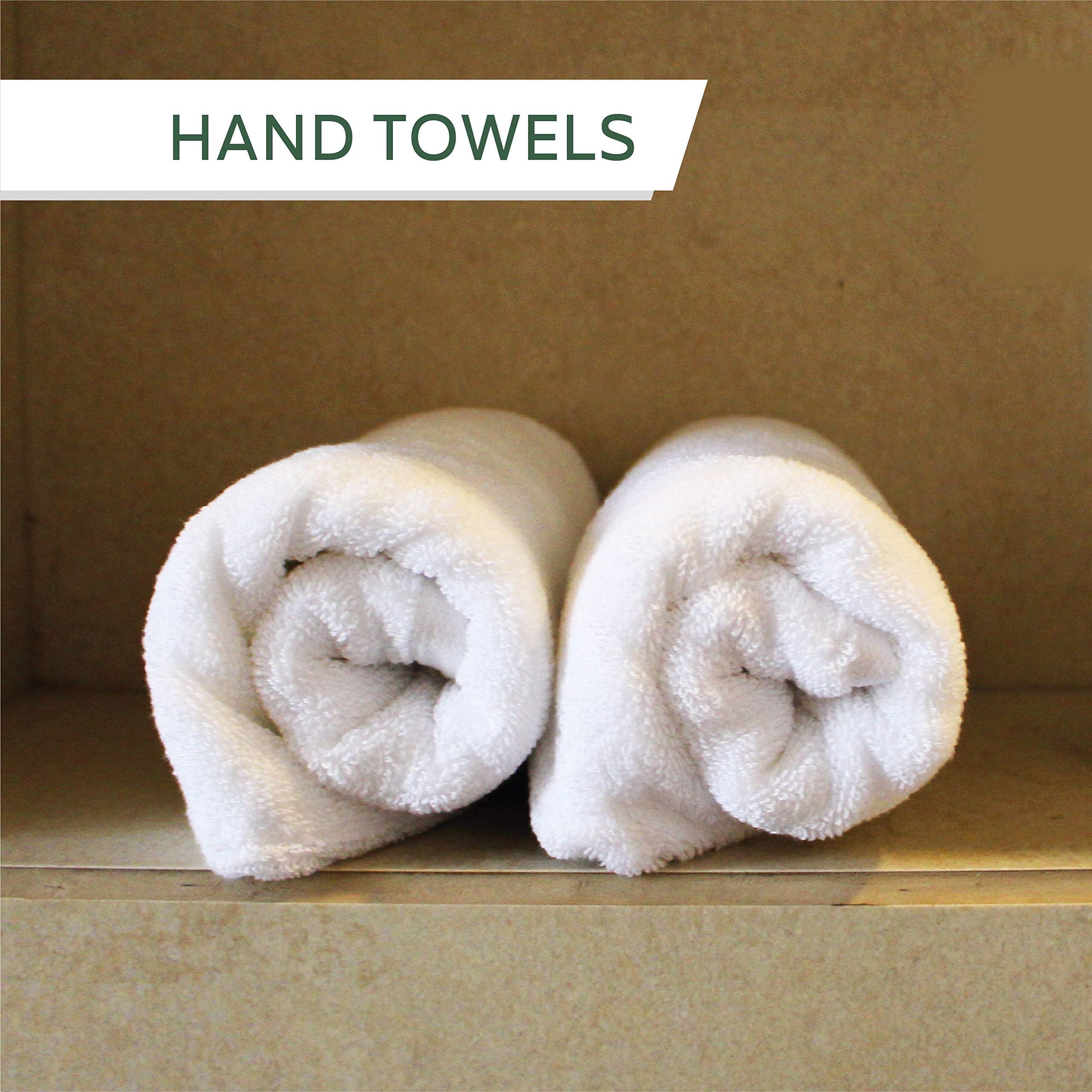 HEELIUM Bamboo Hand Towel | Ultra Absorbent & Anti-Bacterial | 3X Softer Than Cotton Towels | 65 X 40 cm - 600 GSM | Pack of 2 - Teal, White 4