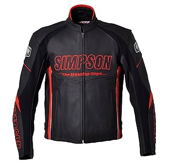 Amazon.co.jp: シンプソン(SIMPSON) レザージャケット RED 3L