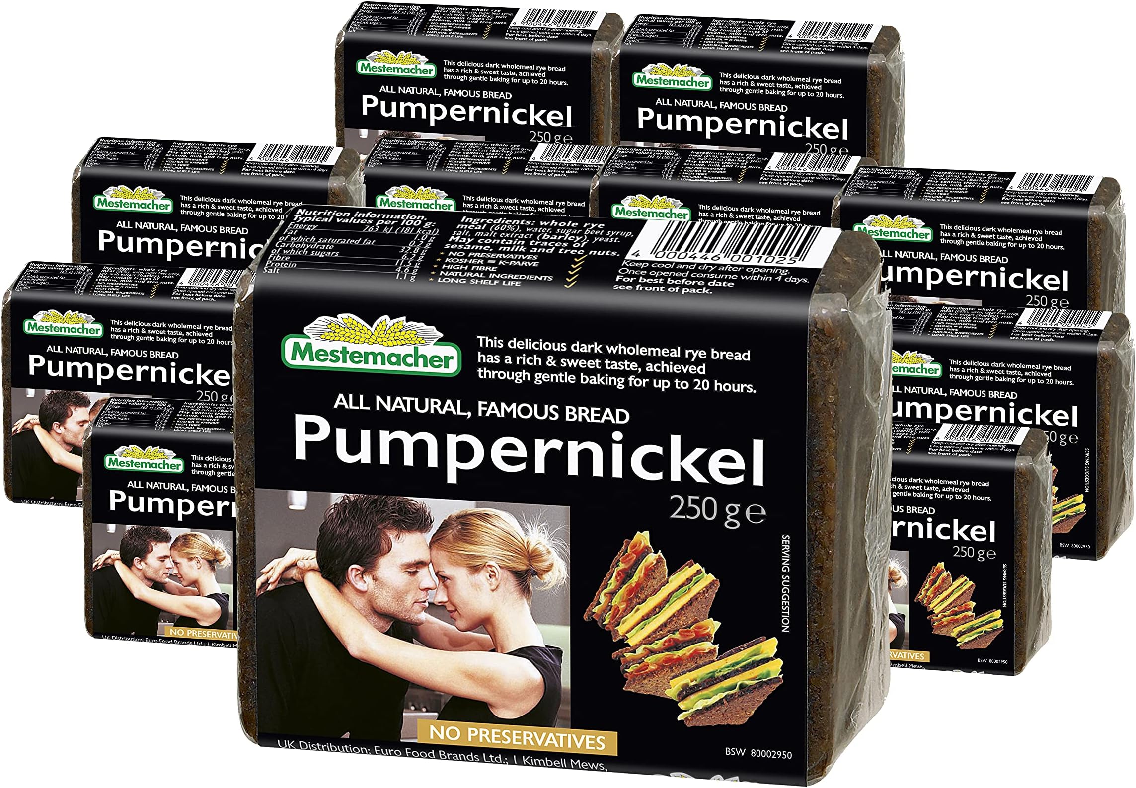Mestemacher Pumpernickel 250G X 11