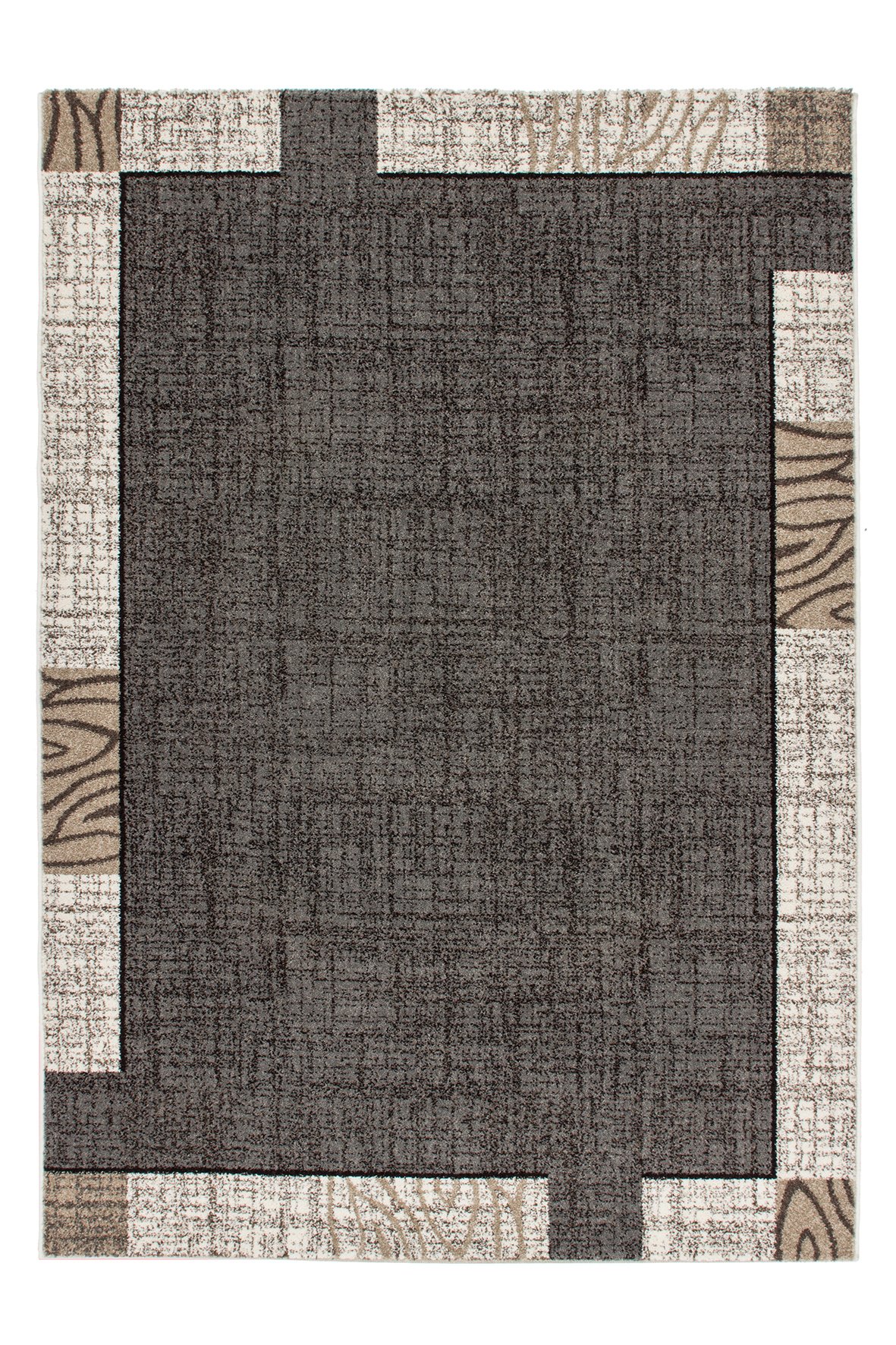 Sona-Lux Modern Jute Back Rug Silver Grey Ivory Brown Choose Size 80 x 150 cm