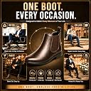 BLAIKHUNT Men’s Ankle Chelsea Boots | Synthetic Leather Upper | Durable Air Mix Gum Sole | Light Weight, Comfortable Fit | Soft Cushioned Slip-On | Coffee Brown, 9 (BH-SL-CB-CFBR09) gallery image
