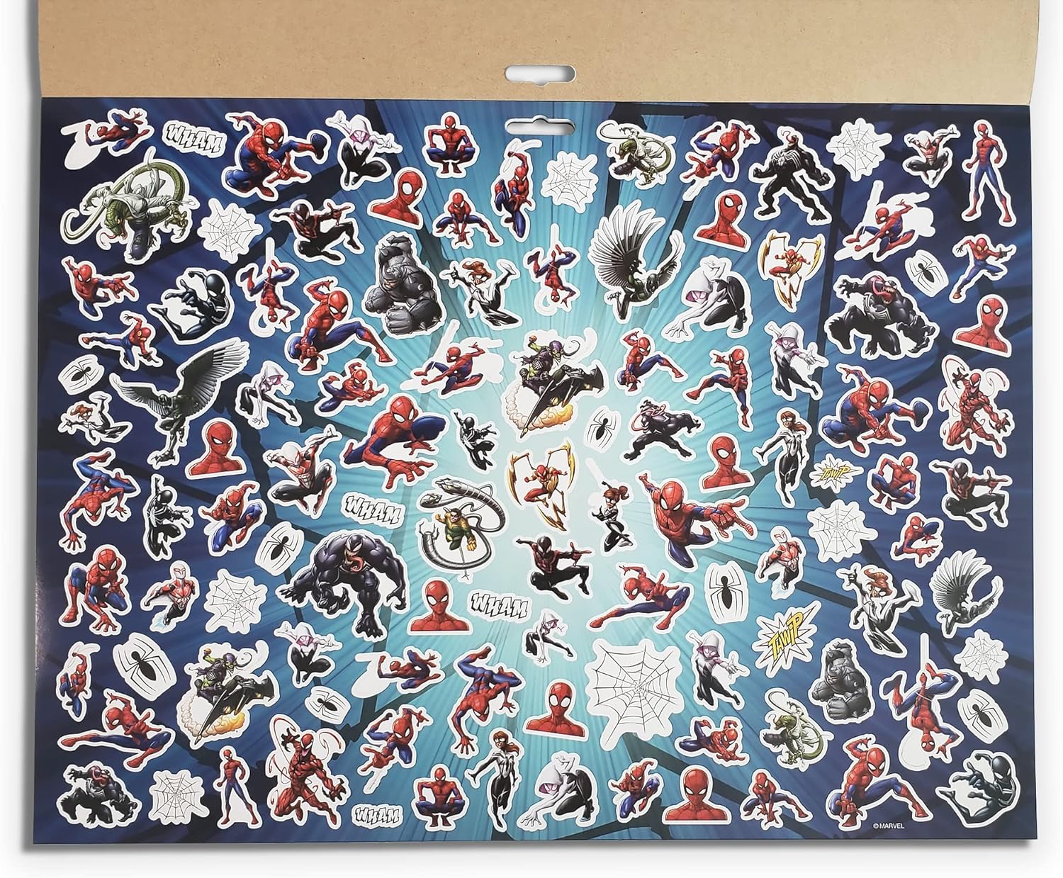 greenre Marvel Spiderman Eco Giant Colouring Pad 18 Pages 20x15 inches- Sticker Activity Page 100 Counts Stickers, Fun, Activity Sets for Children,Kids 3-10 Years Old- Under Tree Planting Program