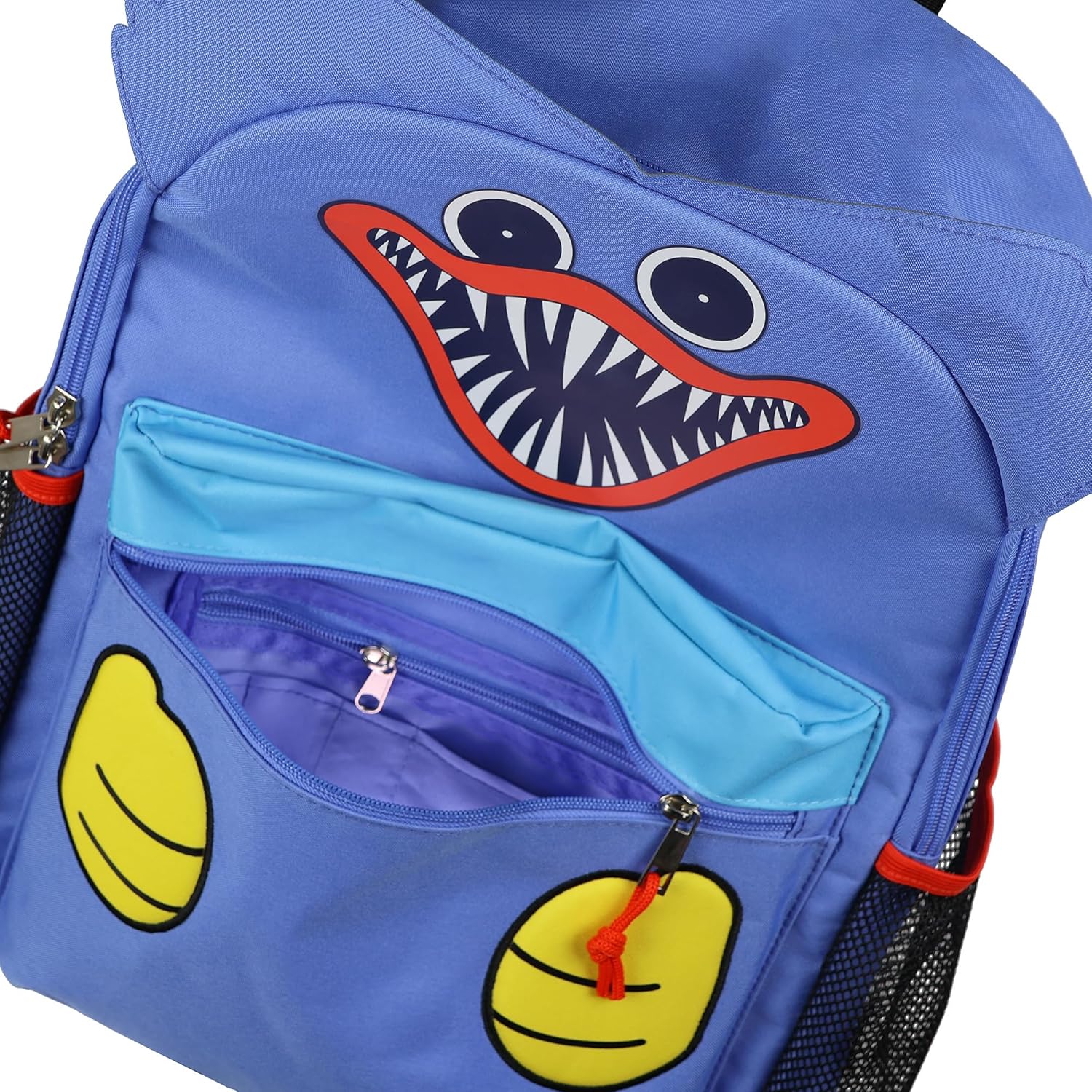 Mad Engine Poppy Playtime Huggy Wuggy Backpack 18" Character Design Multipurpose Tote Bag with 3D Ears