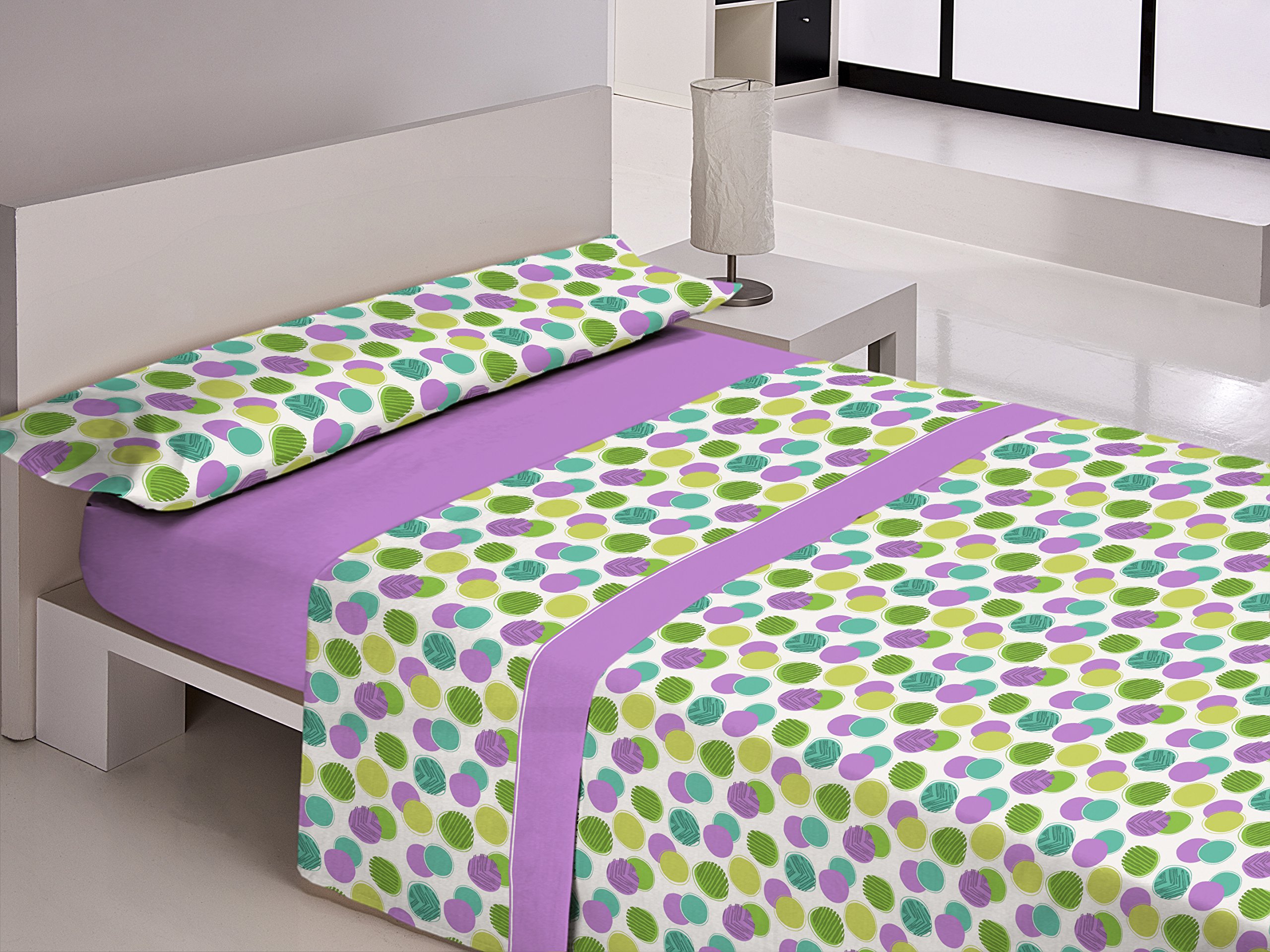 Gale HaymanLibela Style Pineapple Bed Sheets, Cotton-Polyester, Purple, 205 x 150 x 3 cm