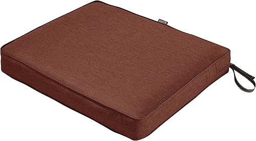 Classic Accessories Montlake - Cojín rectangular resistente al agua de 21 x 19 x 3 pulgadas, para asiento de exterior, cojín para silla de muebles