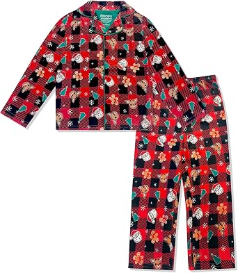 Komar Kids Rudolph The Red Nosed Reindeer Pajamas 2-Piece Matching Set - Cozy Christmas PJs for Toddlers & Big Kid Boys Girls