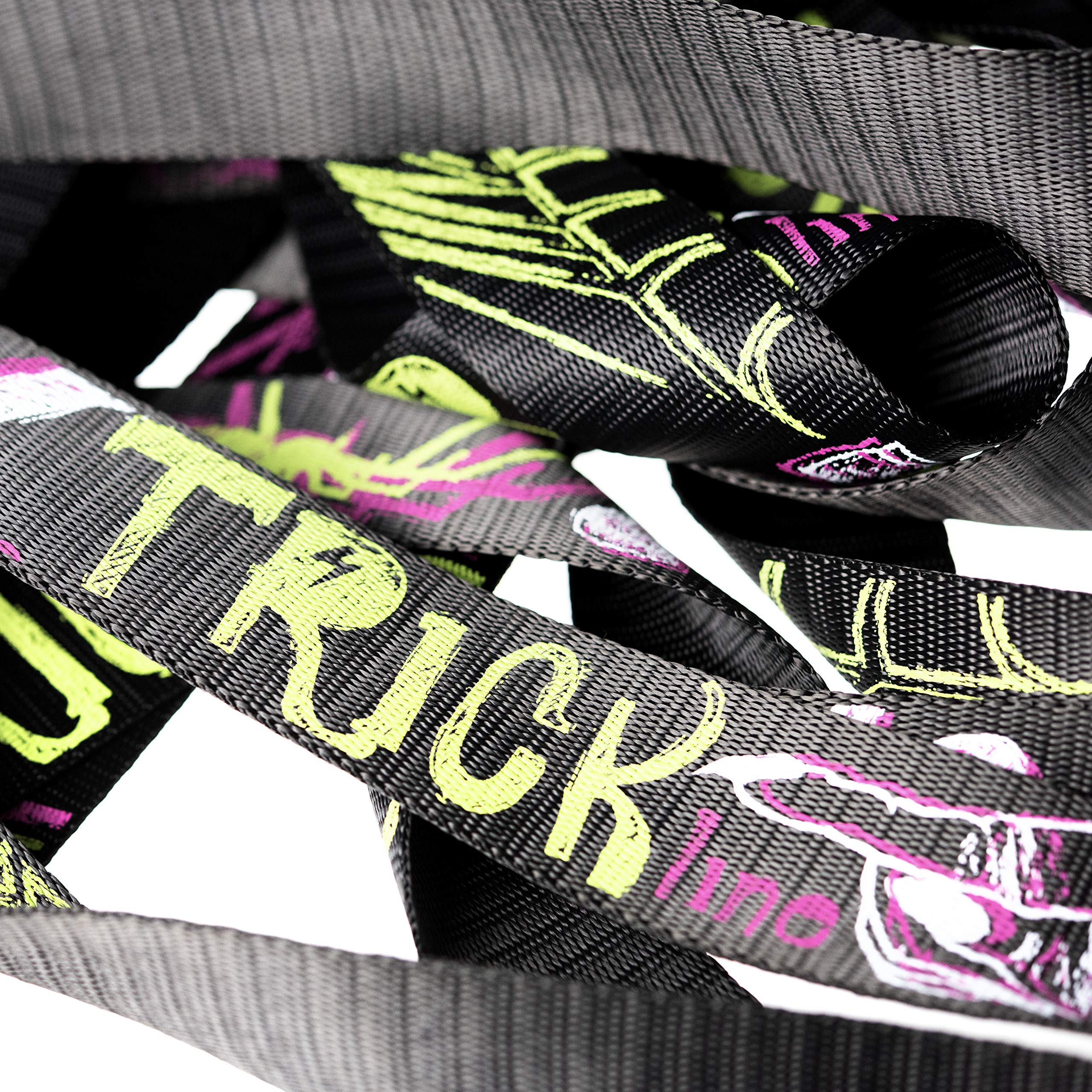TWSB3 - Trickline Module TRICK per Salti, Camminata e Freestyle - Fettuccia Poliestere Armatura Elastica Stampa PRO-Grip – No Cricchetti - Lunghezza 30m