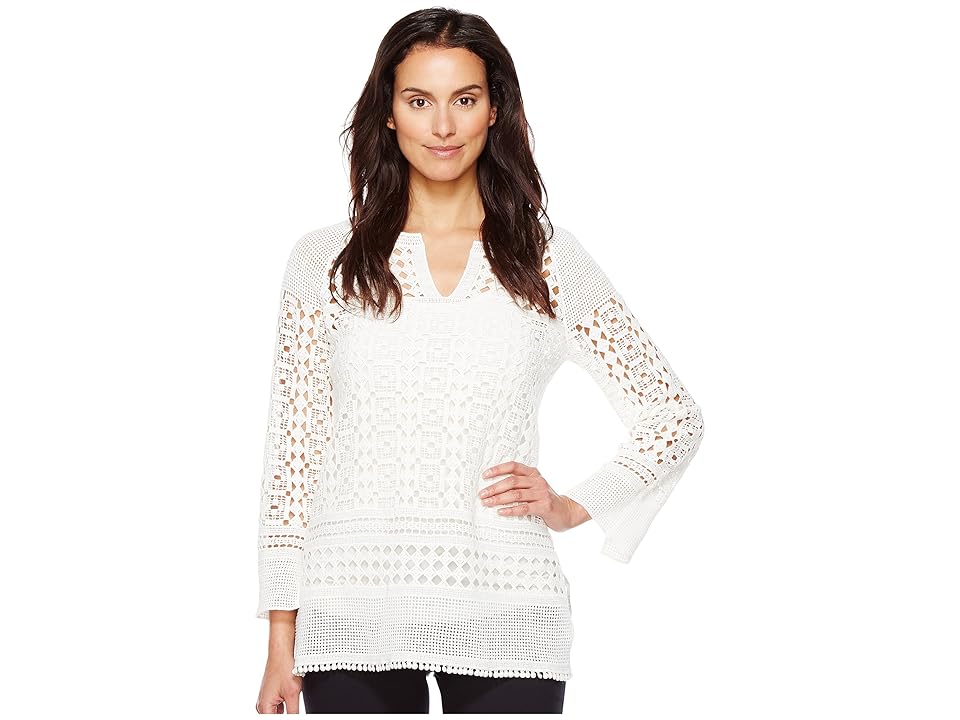 

NIC+ZOE Free Spirit Lace Tunic (Paper White) Women's Clothing