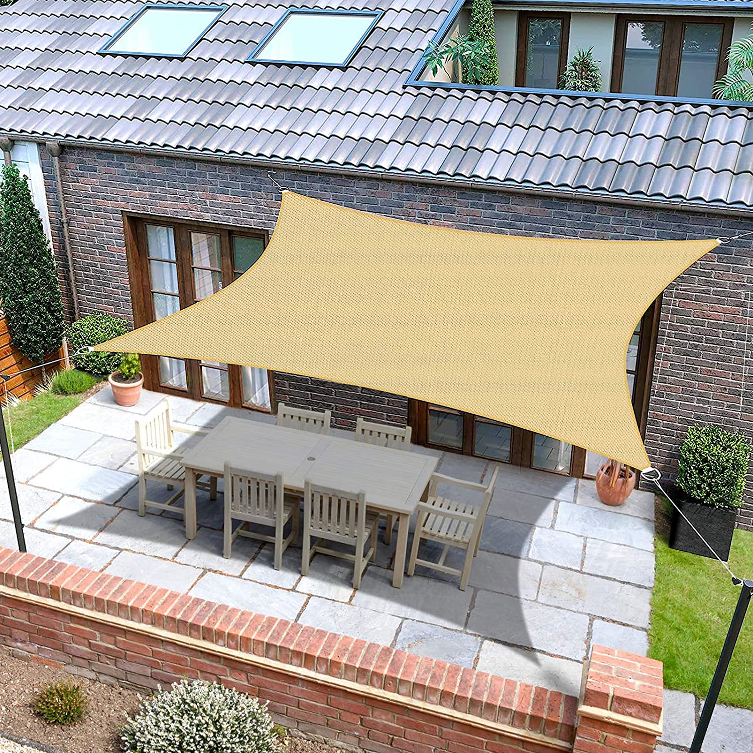 Buy D&D Waterproof Sun Shade Sail, Rectangle Shade Canopy, Sunrays
