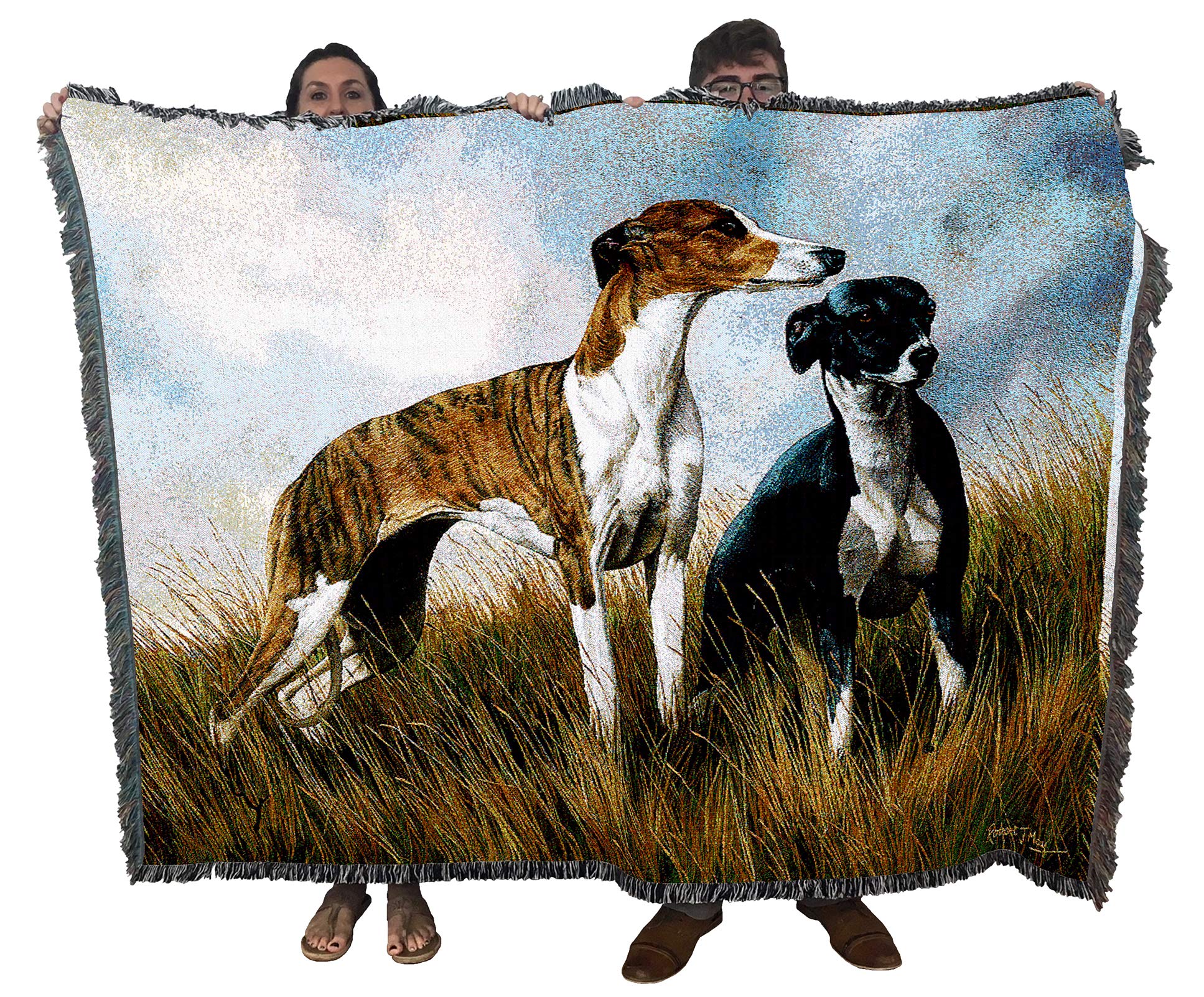 Pure Country Weavers 2006-T Grey Hounds Pet Blanket, Various Blended Colorways, 53 by 70-Inch