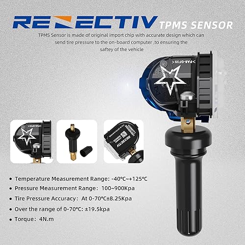 Miniatura 4 de SSHENG 13598771 GM TPMS Sensor, 315MHz Sistema de monitoreo de presión de neumáticos (TPMS) Sensor de reemplazo para Buick Cadillac Chevrolet GMC