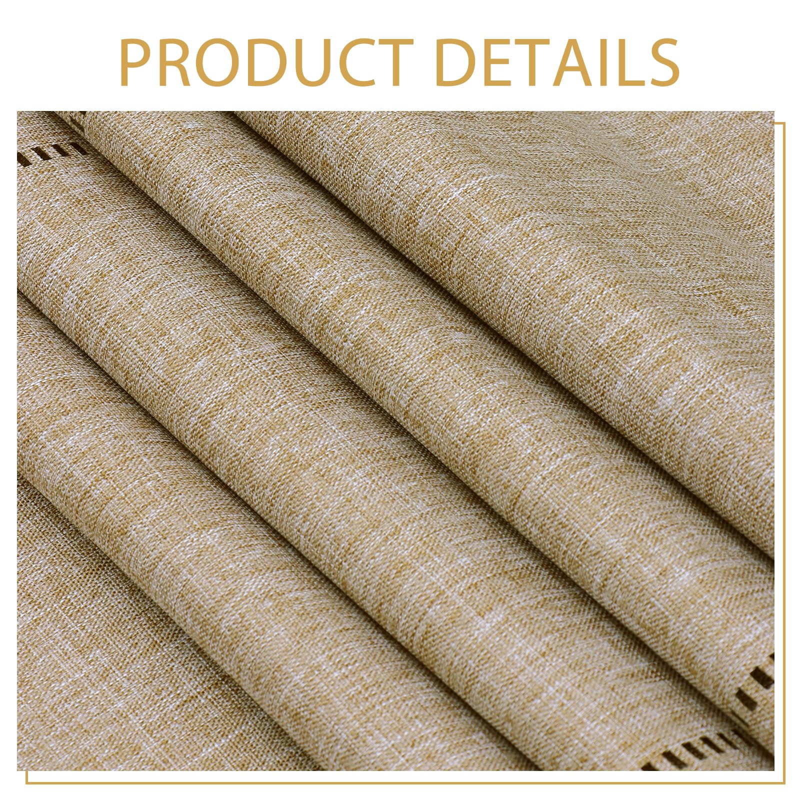 LOMOHOO Rustic Table Runner 72 Inches Long, Cotton Linen Boho Table Runners, Farmhouse Table Runner - Image 2