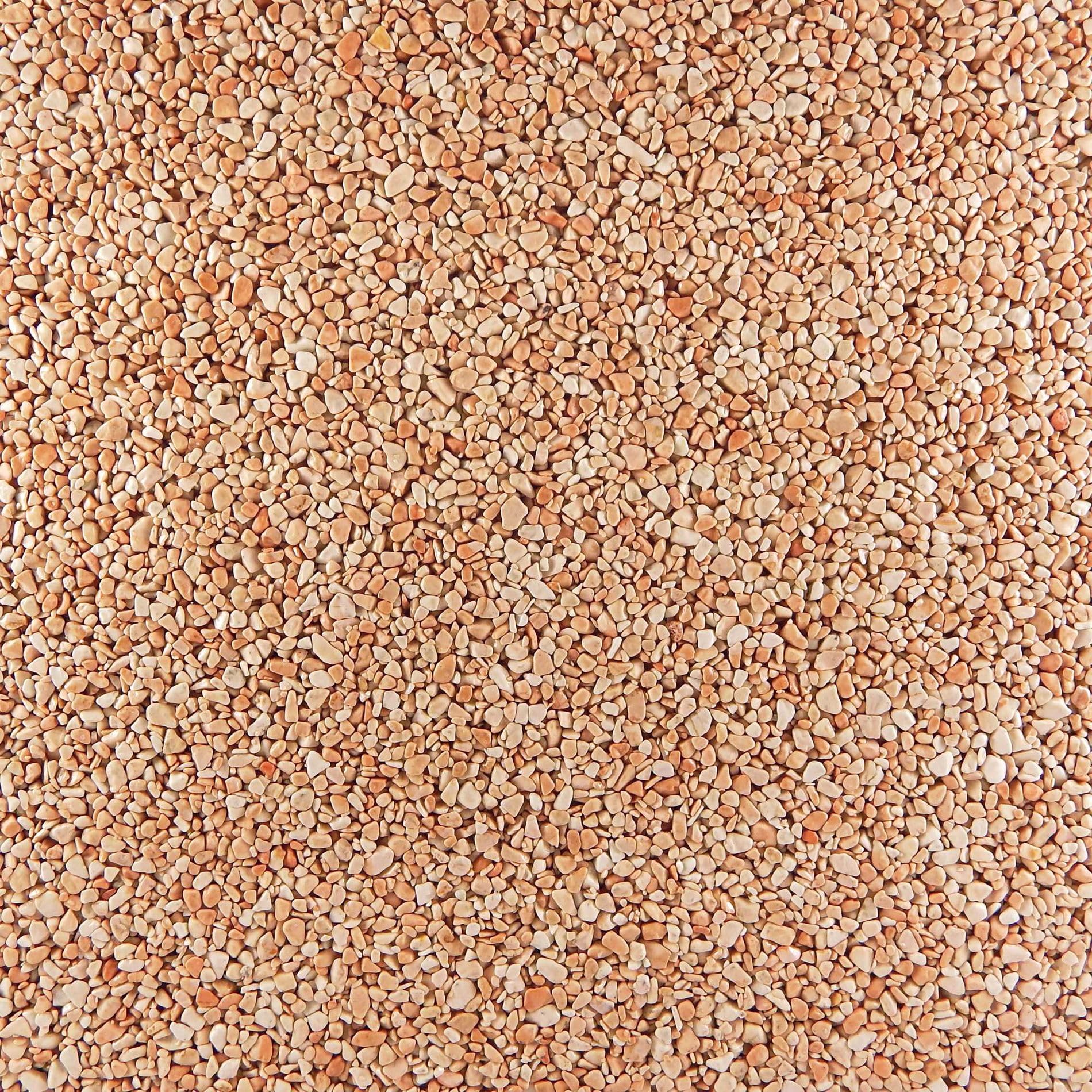 Terralith Steinteppich Marmor Komplett-Set für 1qm - Körnung: fein - 2-4mm mit Polyurethan Bindemittel - für Außen in rot (rosa)