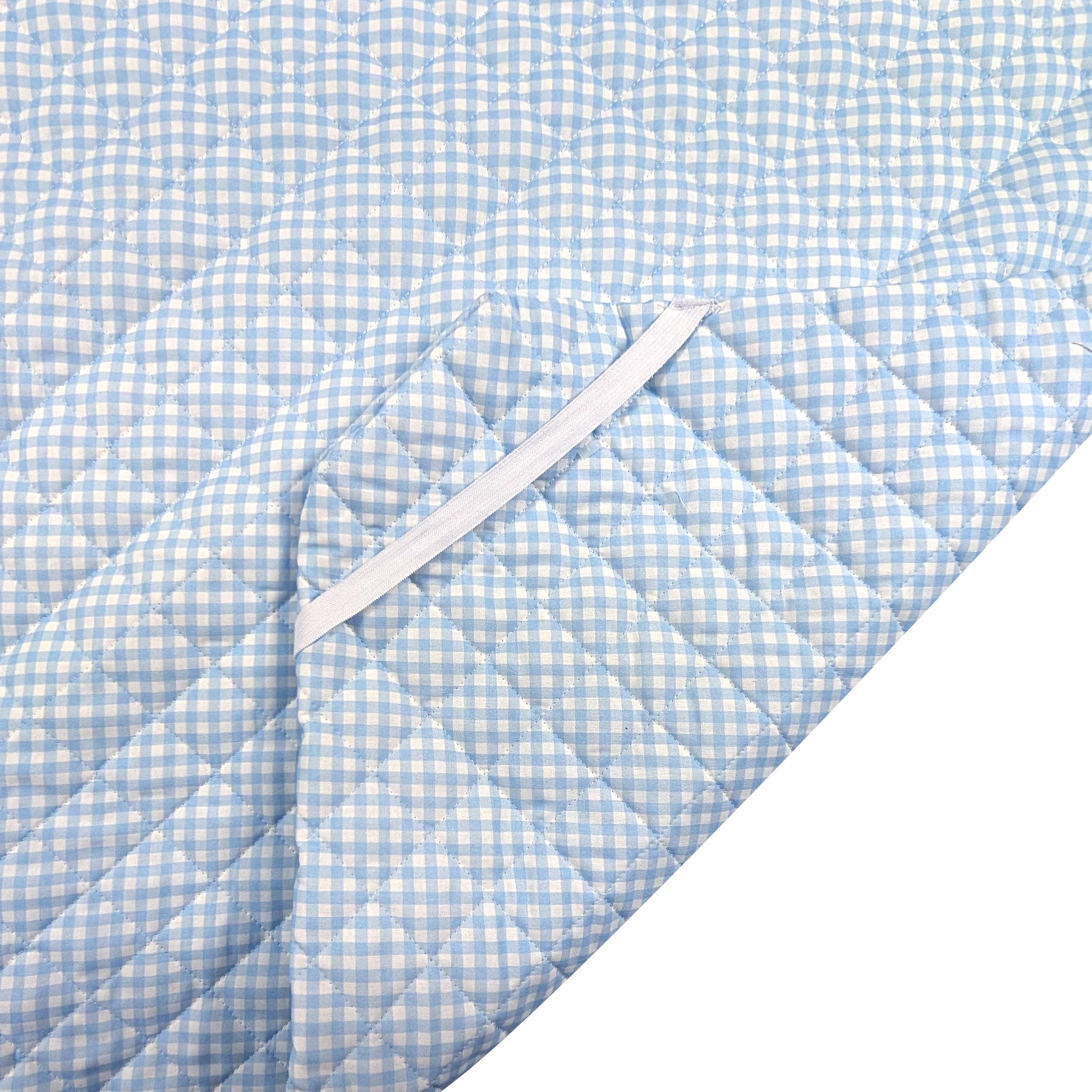 Panini Tessuti Saco de Dormir y Saco de guardería para bebés de 2 a 6 años - Tejido Acolchado 100% algodón, para Dormir en la guardería y en casa - Made in Italy (Saco de Dormir Cuadrados Azules