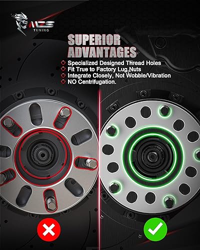 Miniatura 4 de MZS Espaciadores de rueda de 5 x 114.3, 0.25 pulgadas de grosor, 5 x 4.5 - Paso de rosca M12x1.25 compatible con 300ZX 350Z 370Z  Altima  G35 G37