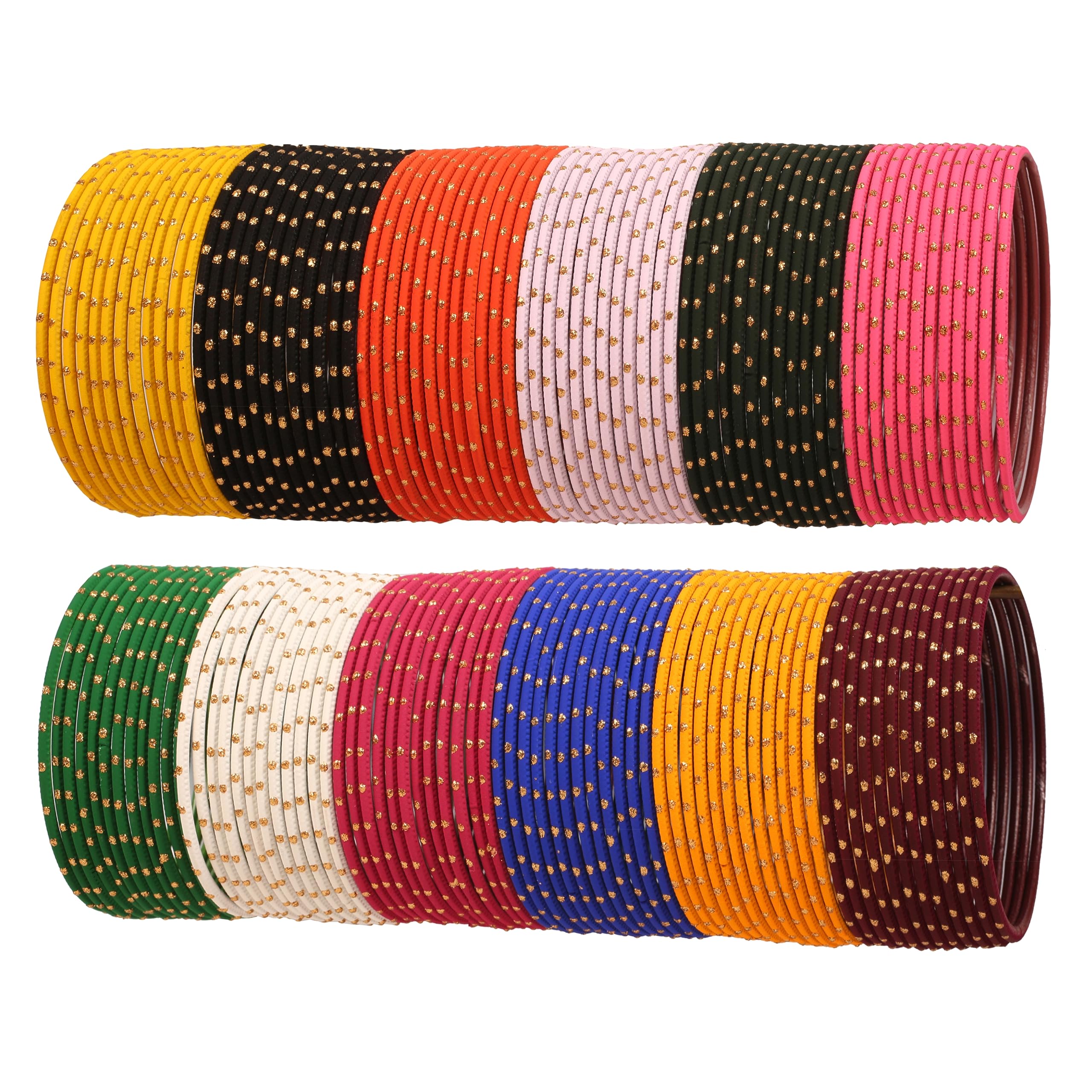 Touchstone 144-Piece Colorful Metal Bangle Set