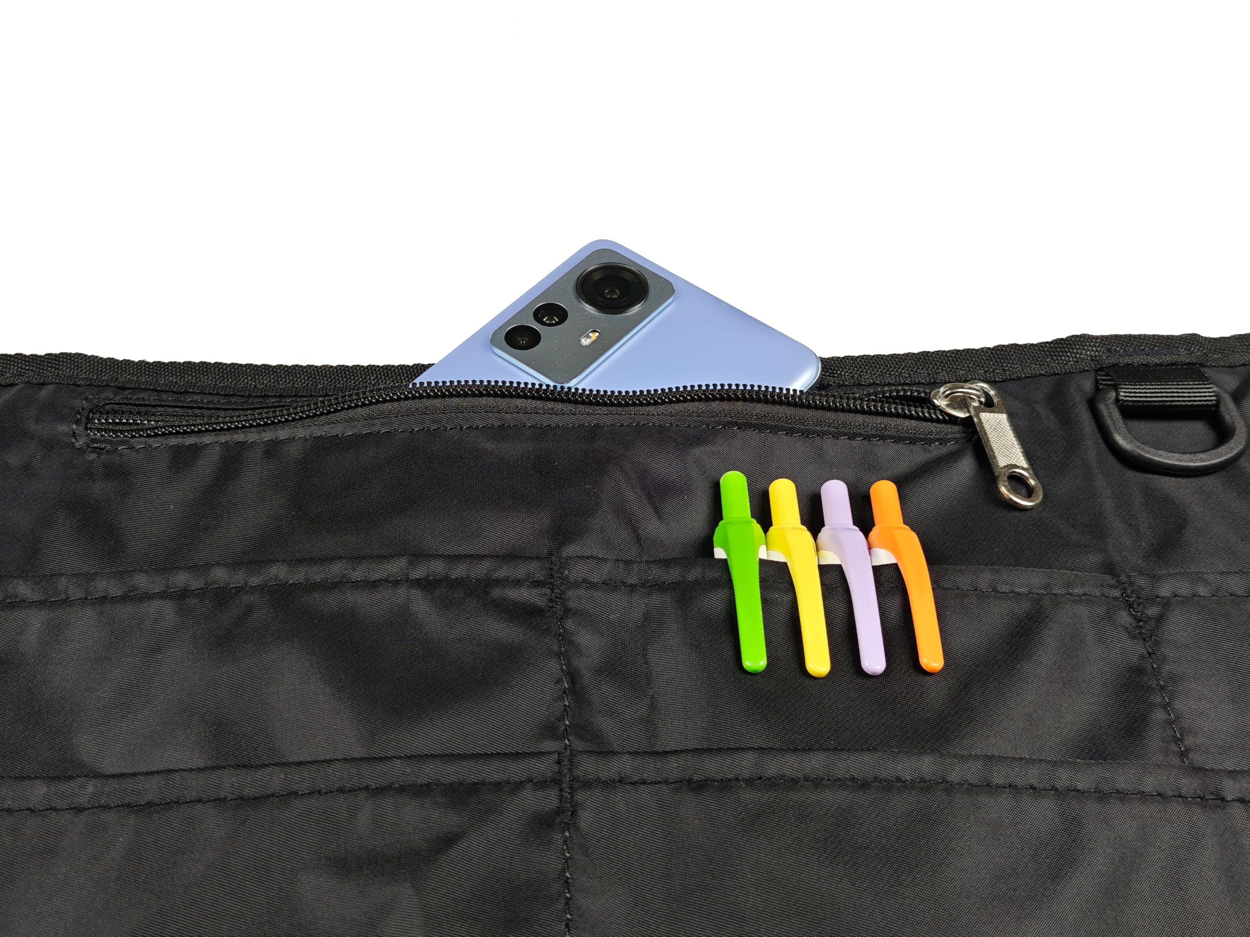 Delantal impermeable para mujer con 6 bolsillos, para poner y quitar rápidamente, delantal de trabajo para camarero, barista