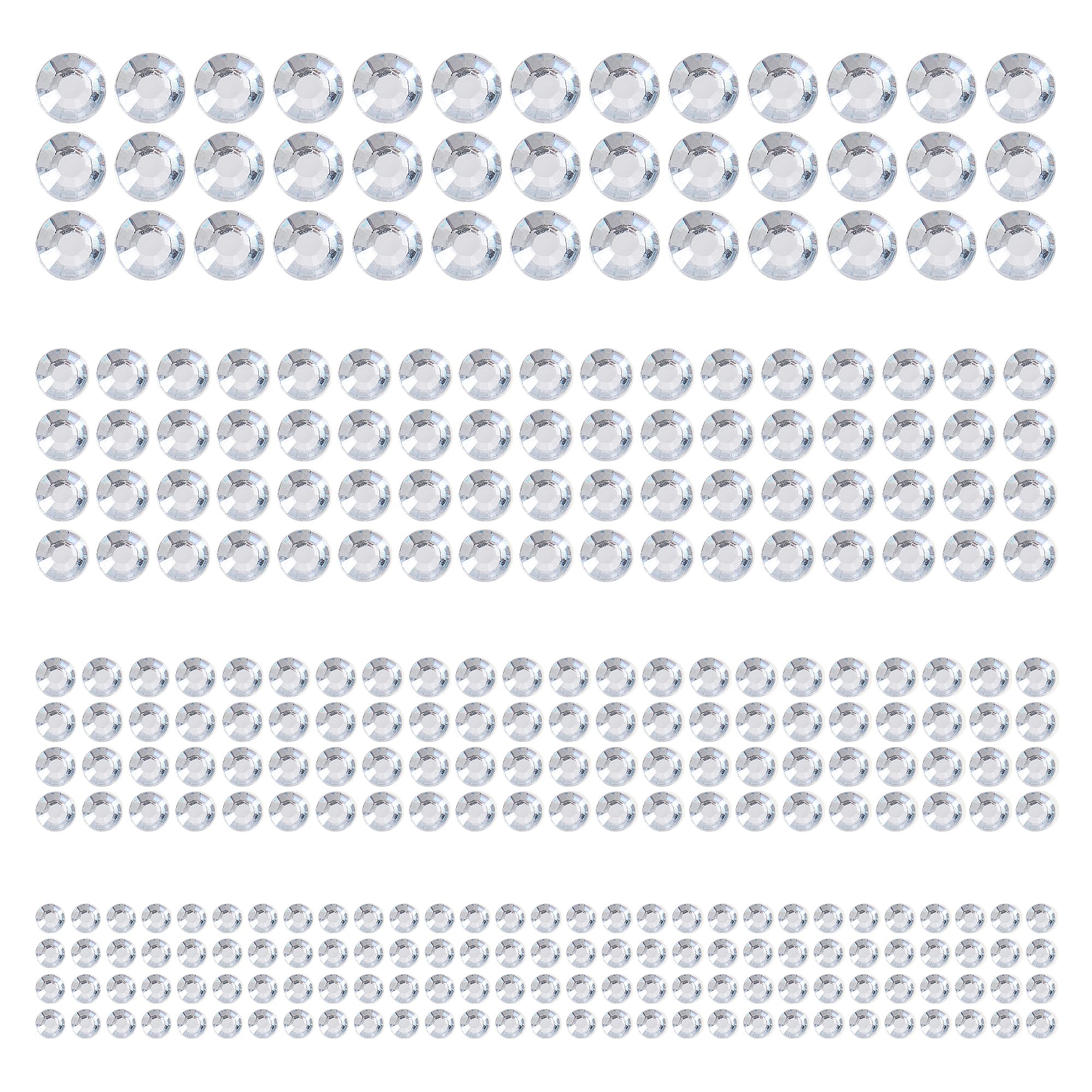 OHLLARTS Face Gems, 7 Sheets 1540Pcs Self-Adhesive Hair Jewels Rave Accessories for Women's Makeup, Rhinestones Ideal for Face, Eyes, Body and Crafts