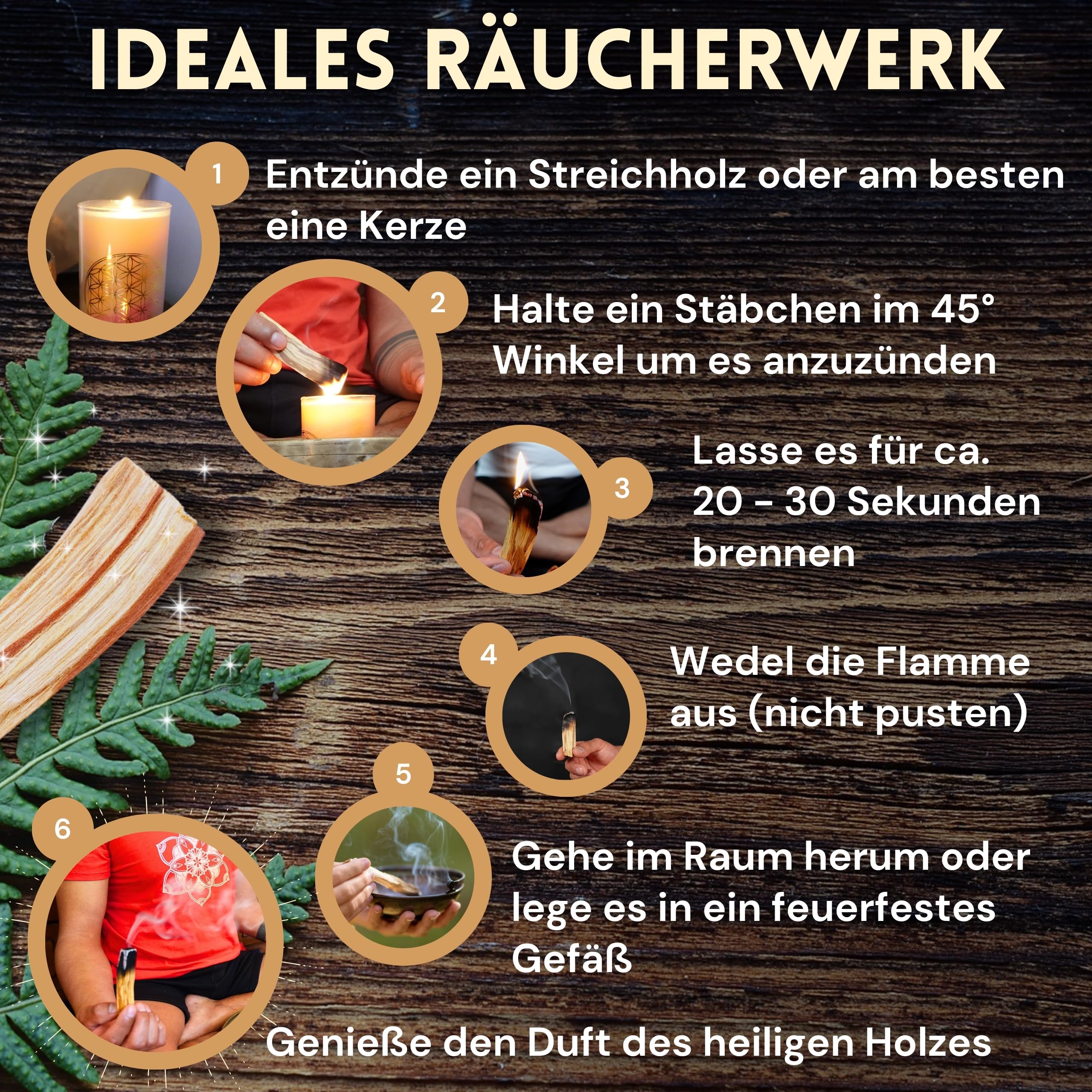 Palo Santo 500 g feines Räucherholz aus Peru - aromatisch duftend, nachhaltig gesammelt - Palo Santo Räucherstäbchen von Hand gespalten - Bursera Graveolen - heiliges Holz