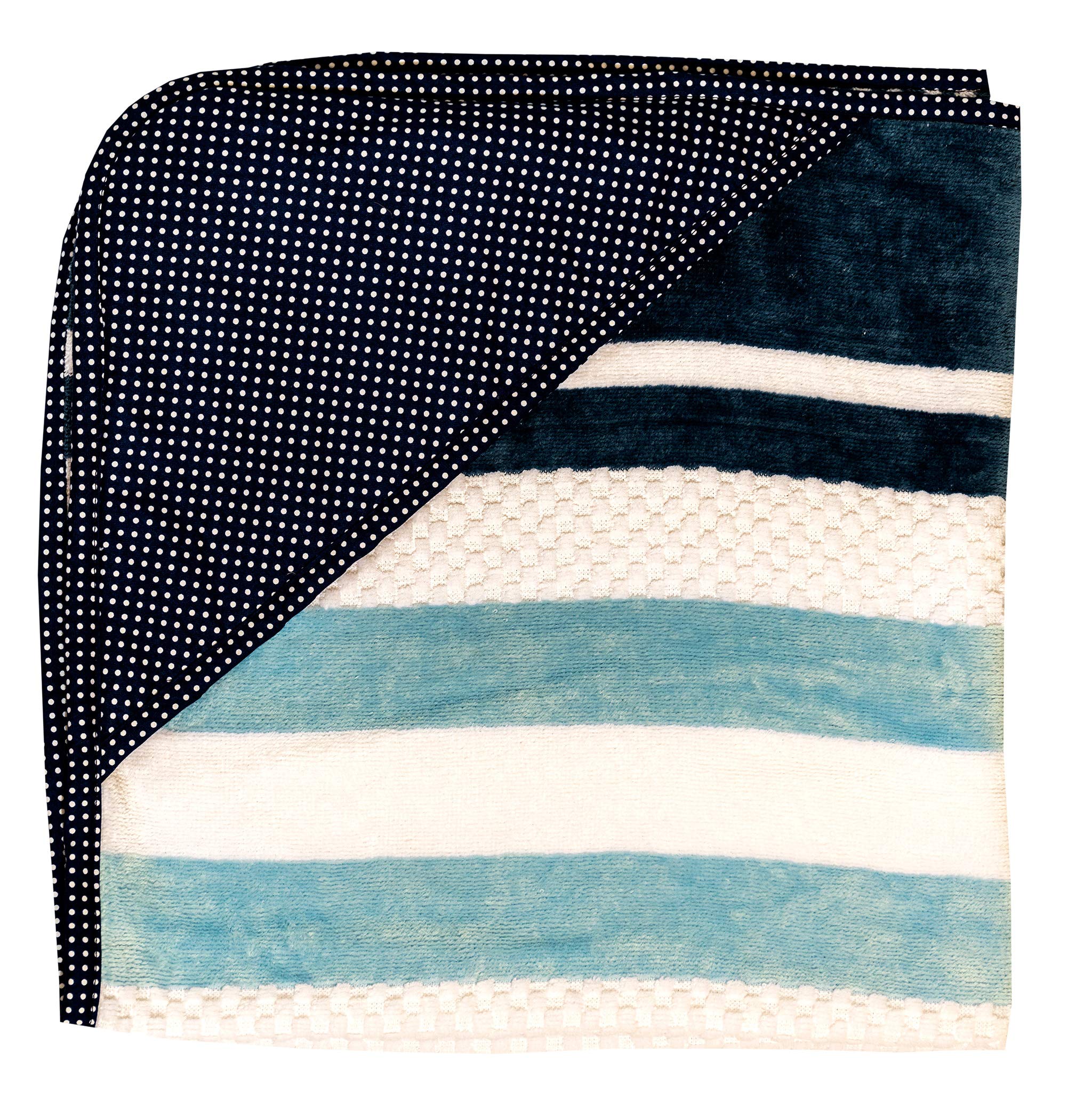 Decor Muse- Blue Stripped Hooded Towel for Babies