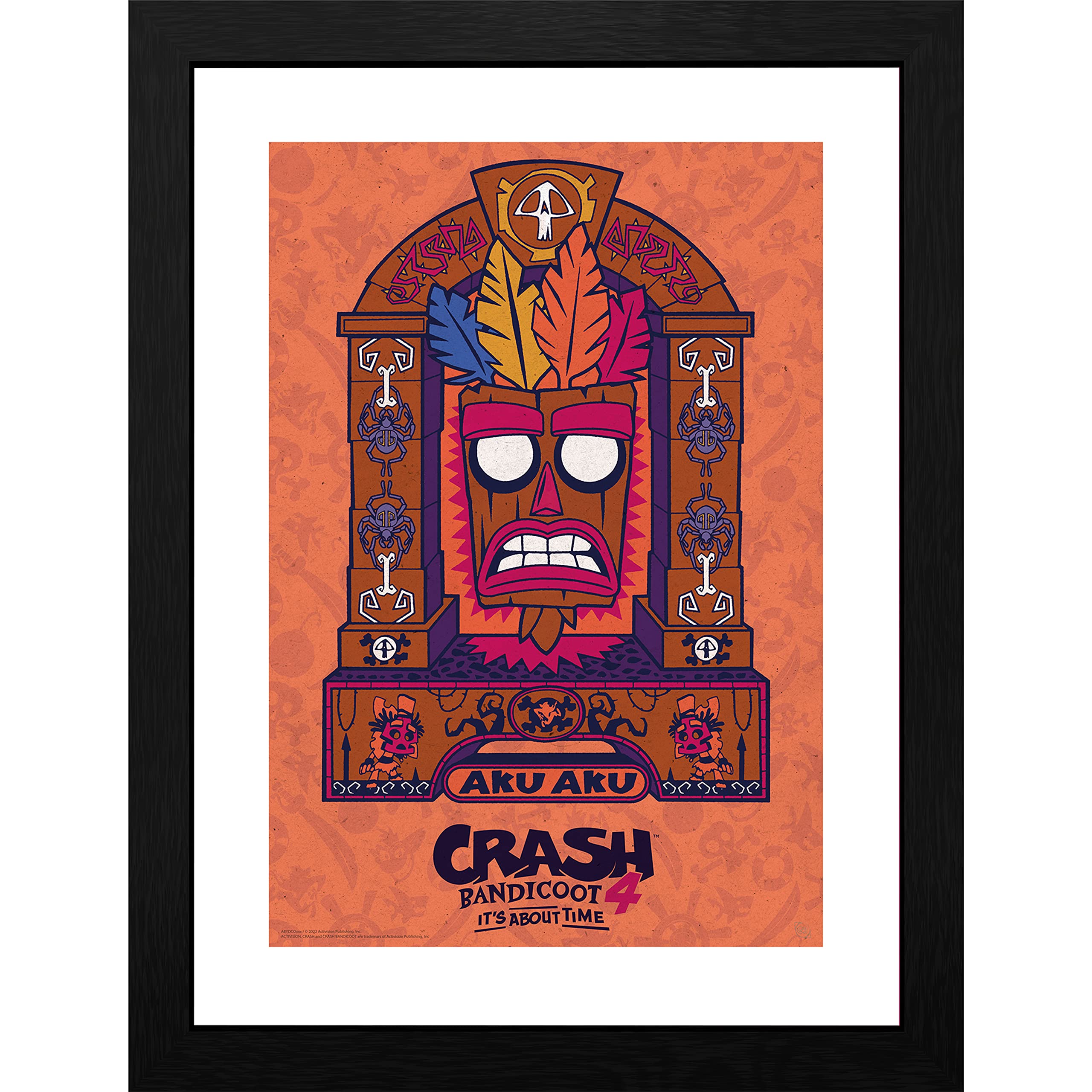 GB eye Crash Bandicoot Aku Aku 30 x 40cm Framed Collector Print