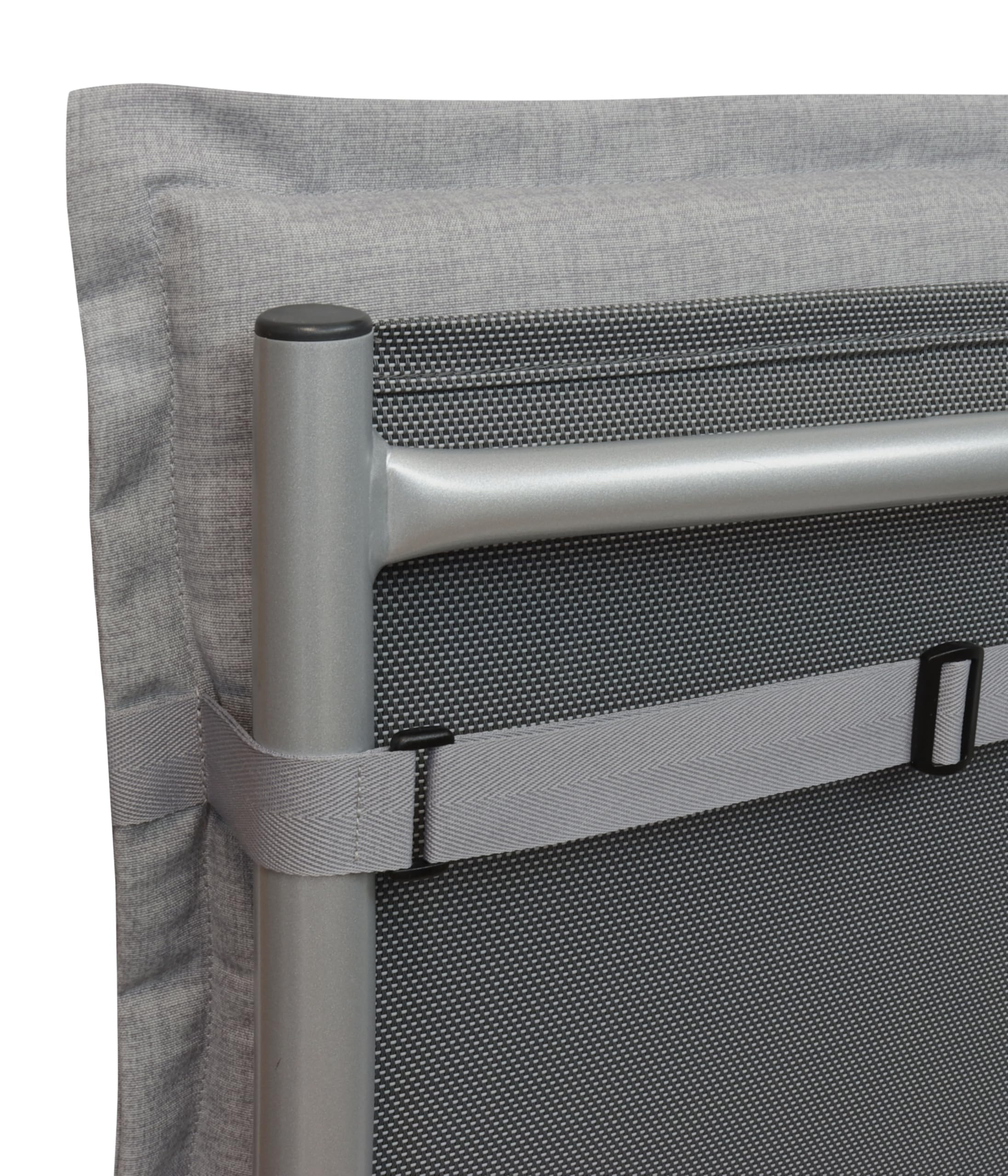 Gardissimo 6er Set Premium Hochlehner Grau, 120 x 50 x 8 cm | Gartenstuhlauflagen, UV-Lichtecht, Schaum-/Vliesfüllung, Polsterauflagen