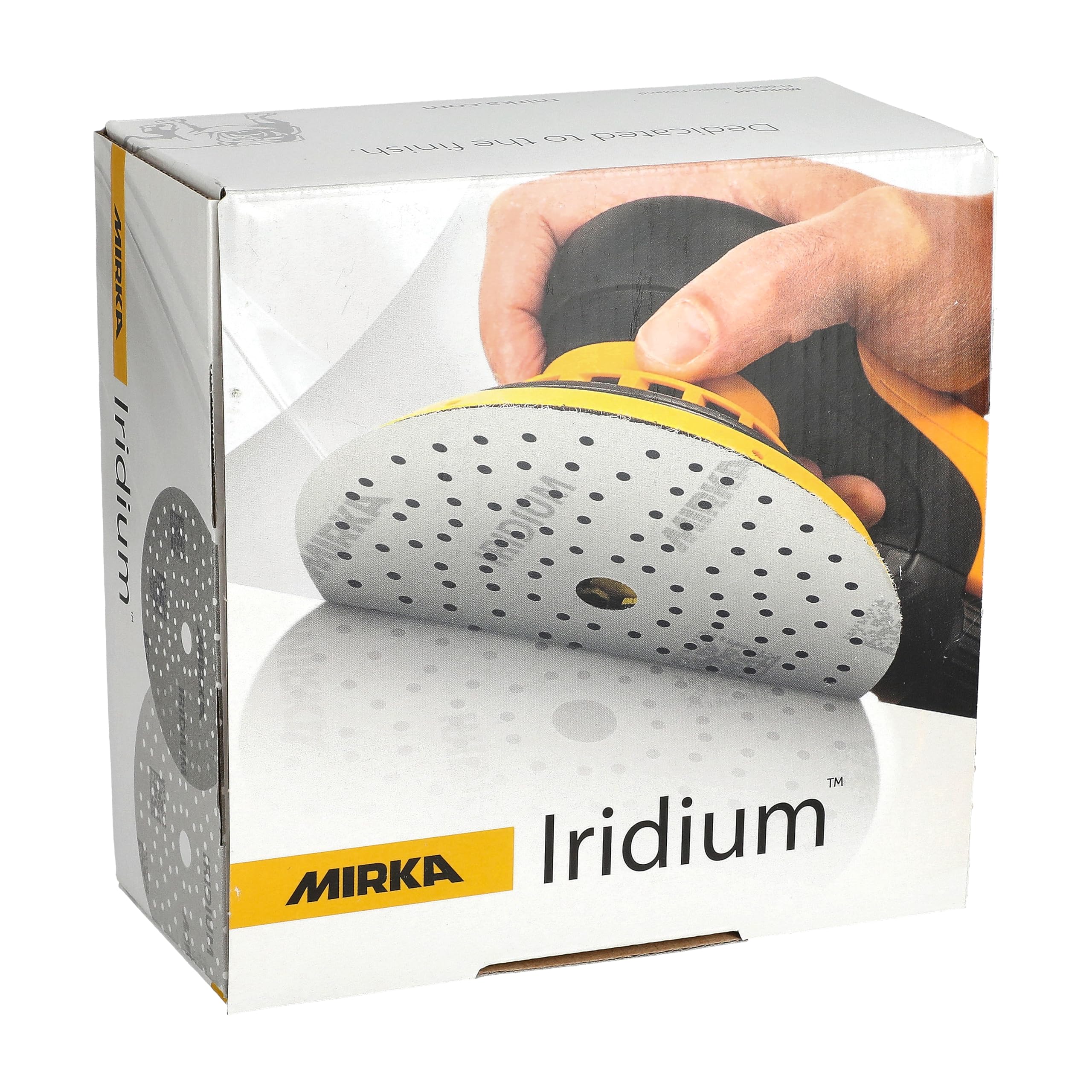 Mirka Iridium carta abrasiva a strappo 150mm grana 1000 50 pz | Premium carta abrasiva a strappo 121 fori grana 1000 ideale per vernice stucco legno acciaio materiali minerali plastica
